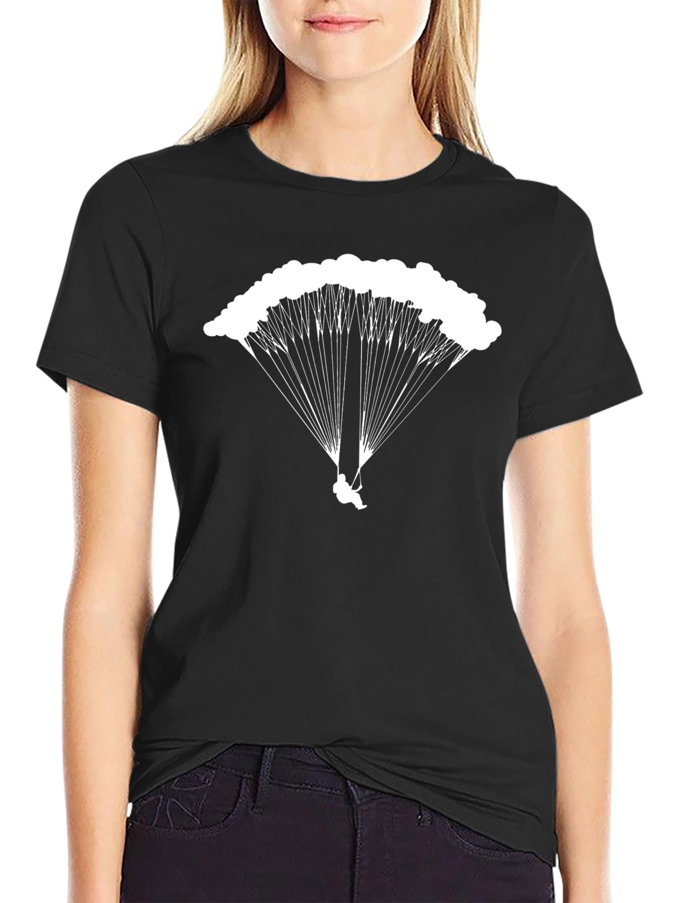 Parachute Graphic Black T-Shirt