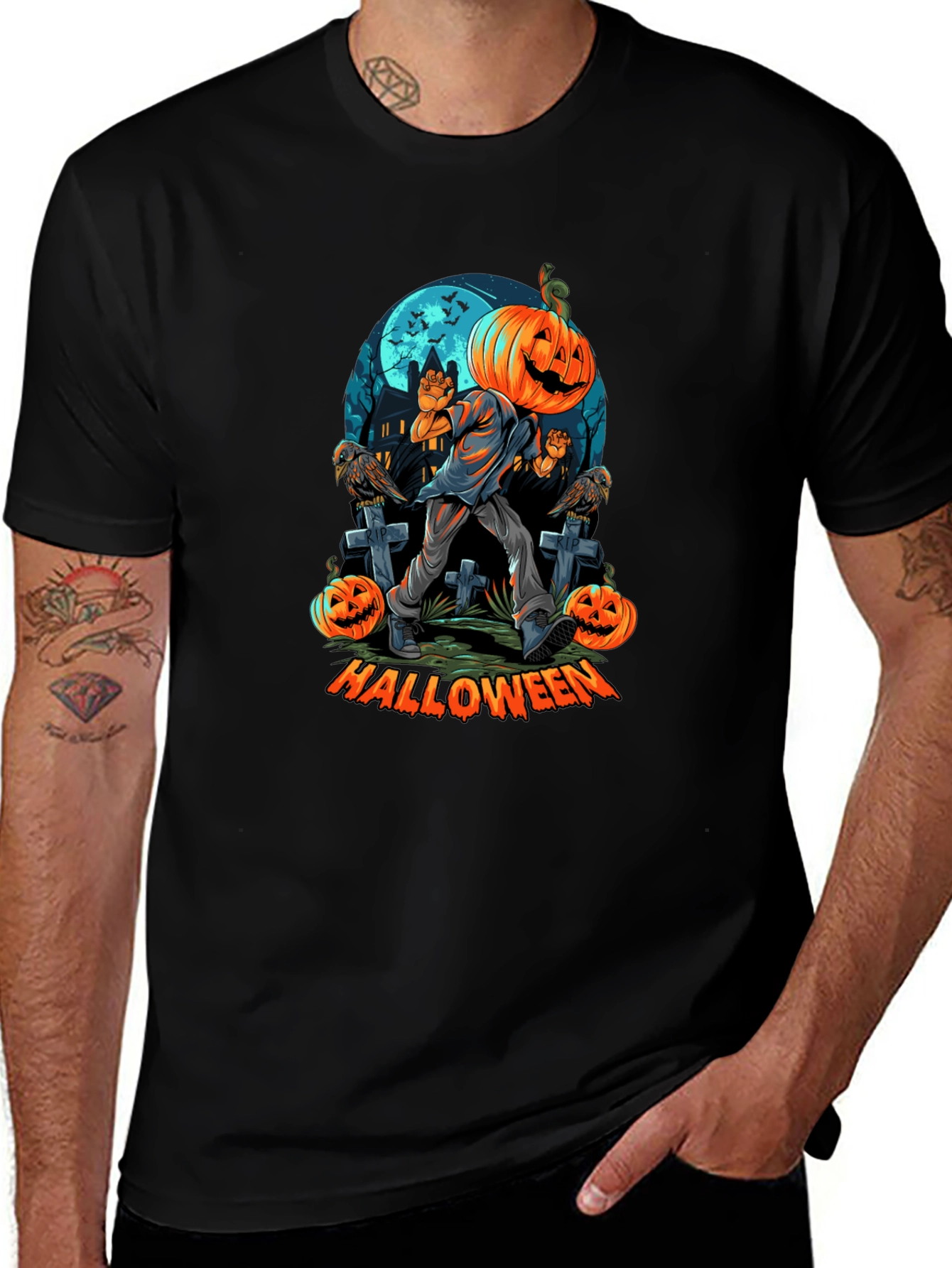 Halloween Pumpkin Head T-Shirt