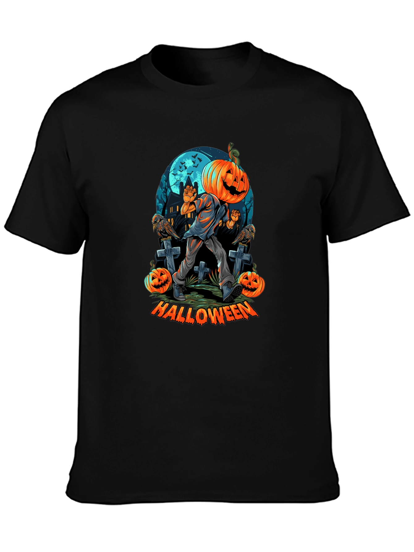 Halloween Pumpkin Head T-Shirt