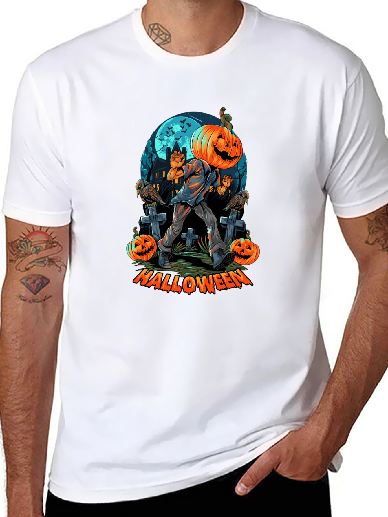 Halloween Pumpkin Head T-Shirt