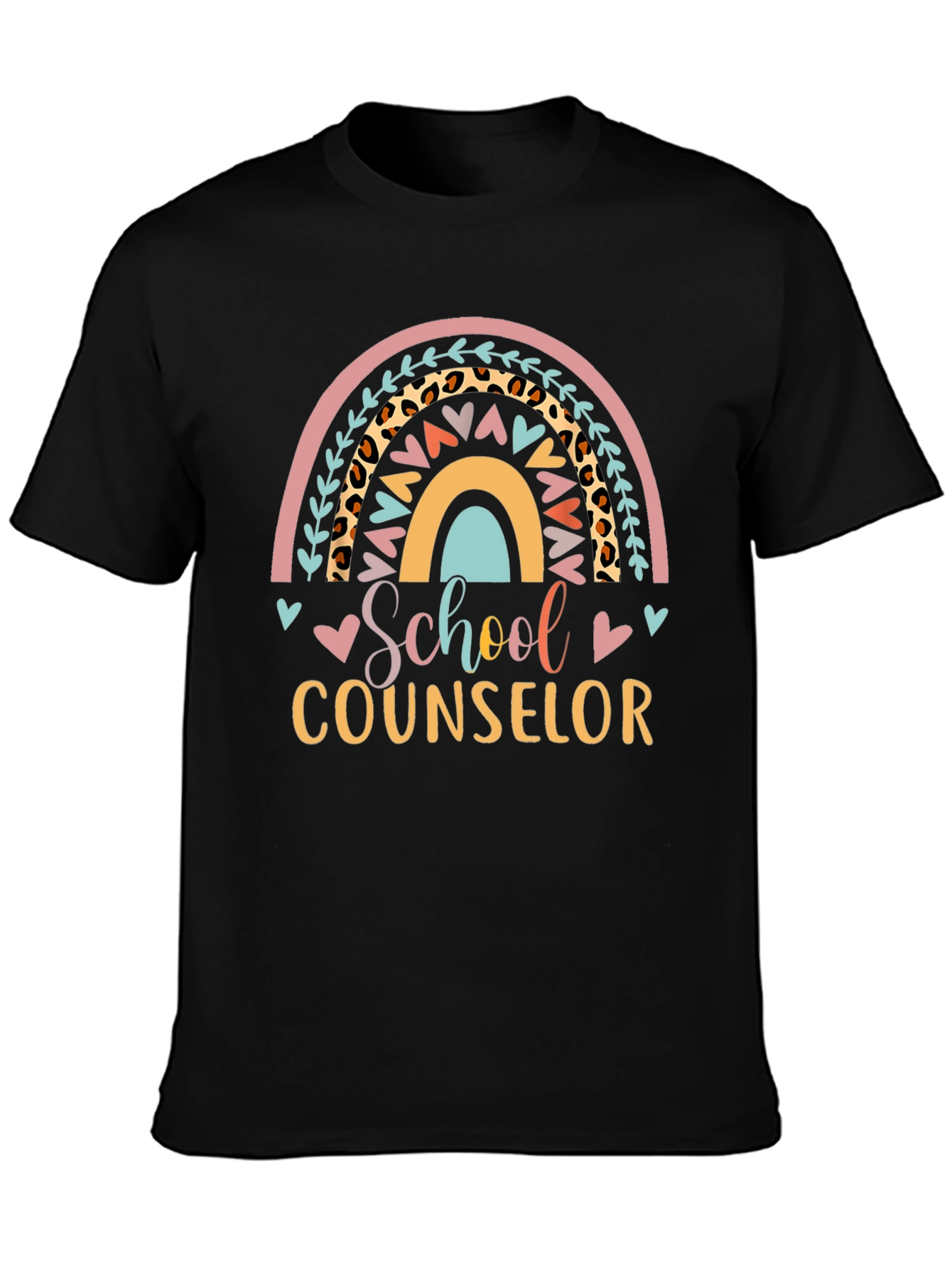 School Counselor Rainbow Graphic Tee