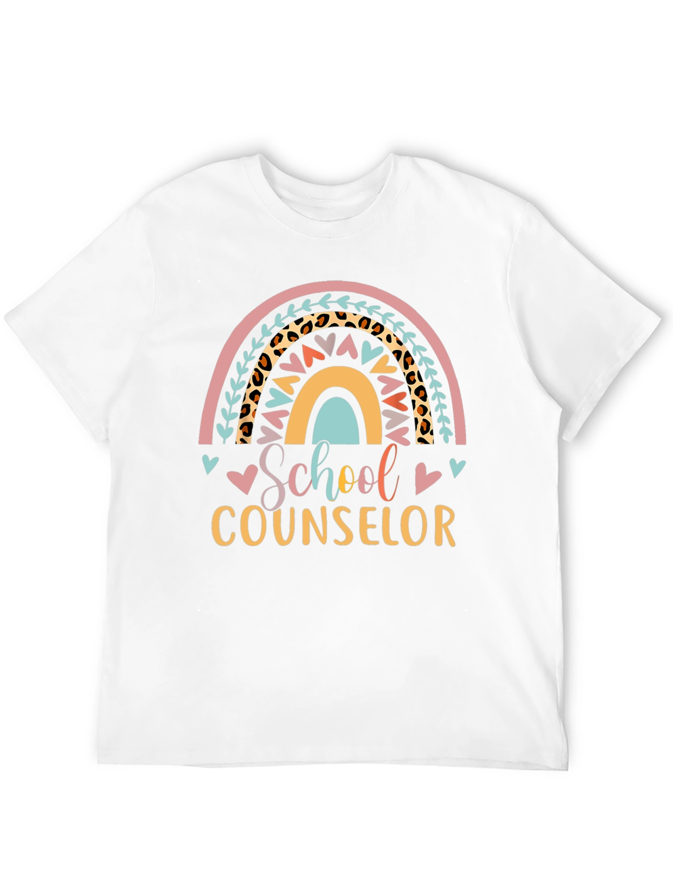 School Counselor Rainbow Graphic Tee