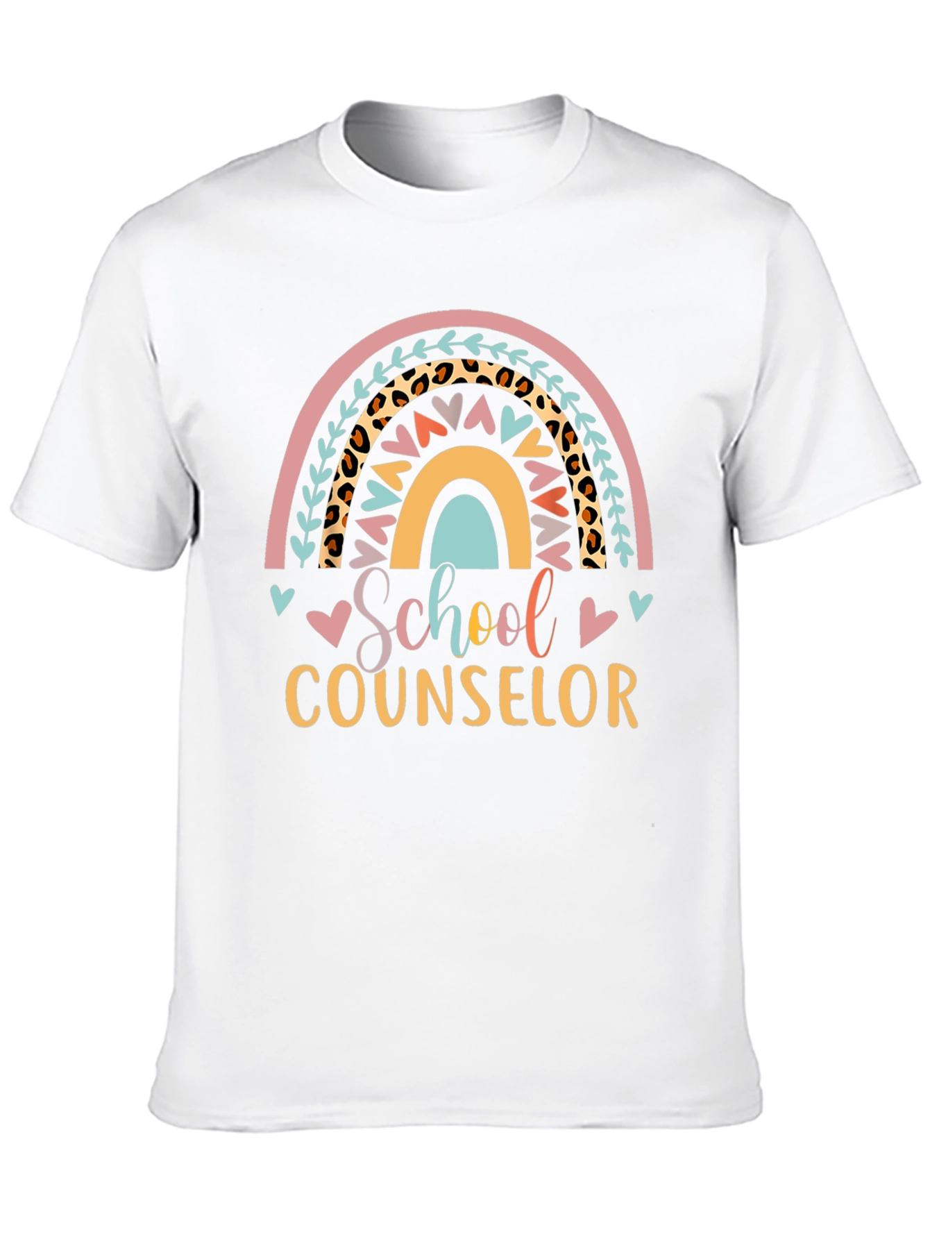 School Counselor Rainbow Graphic Tee