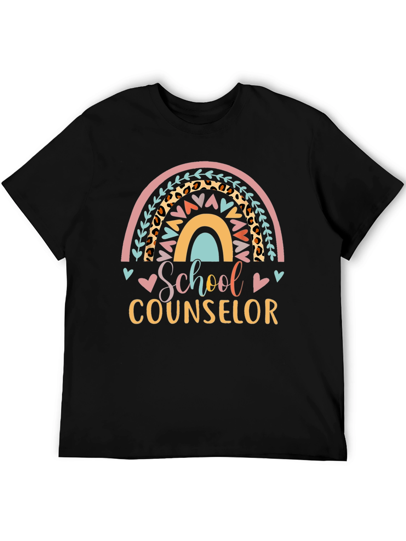 School Counselor Rainbow Graphic Tee
