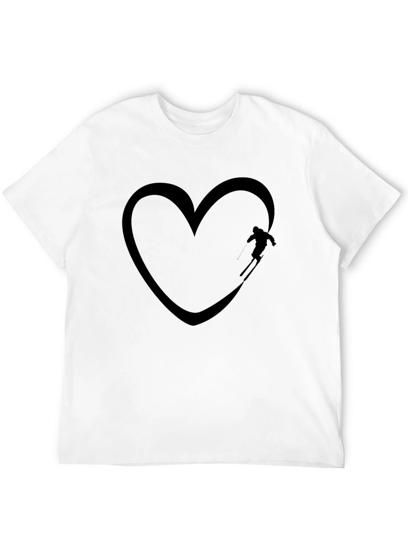 Ski Heart T-Shirt - Sporty Graphic Tee
