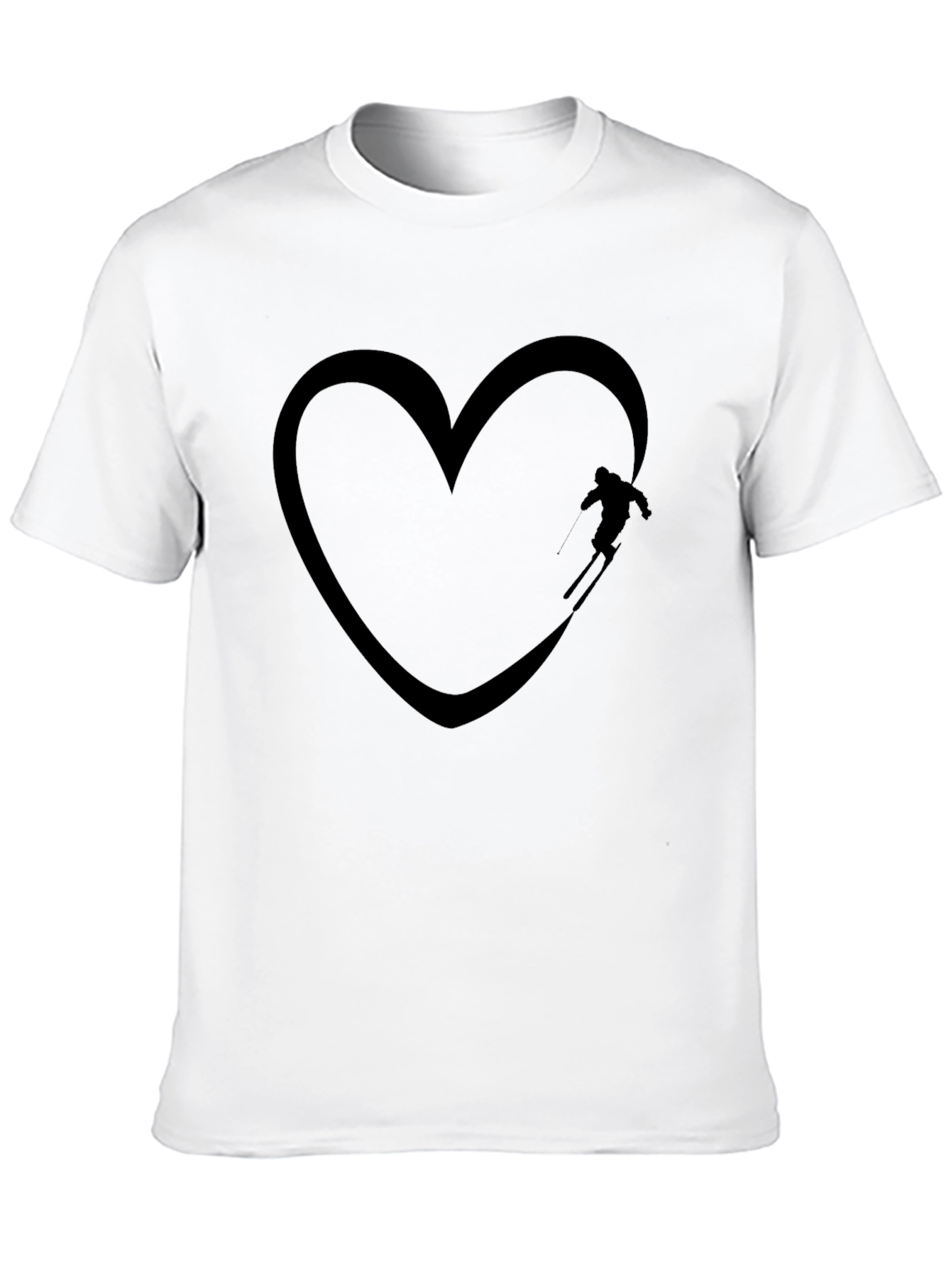 Ski Heart T-Shirt - Sporty Graphic Tee