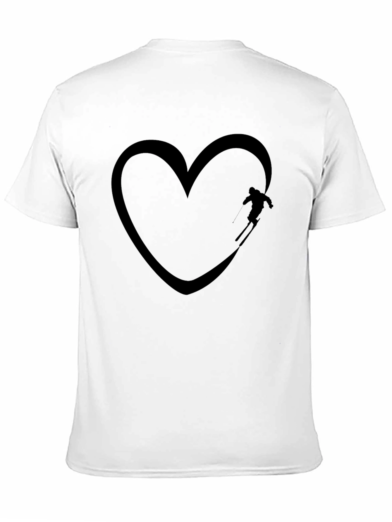 Ski Heart T-Shirt - Sporty Graphic Tee
