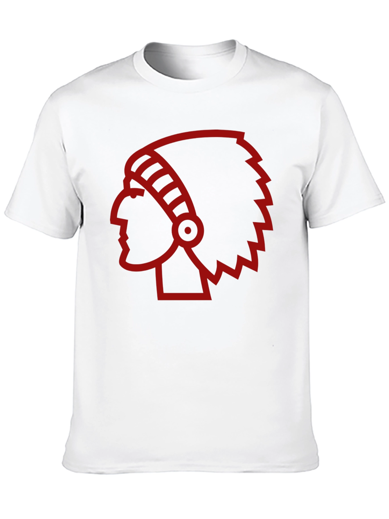 Red Indian Chief Head T-Shirt