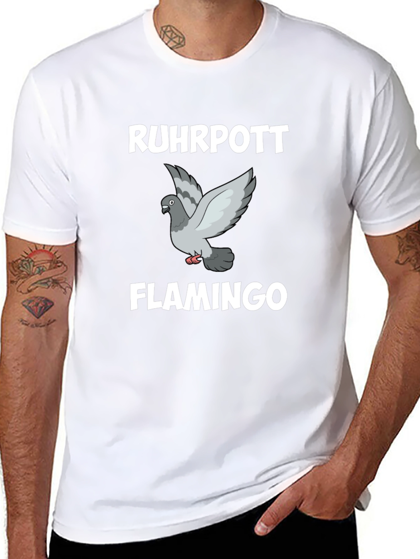 Ruhrpott Flamingo T-Shirt - Novelty Graphic Tee