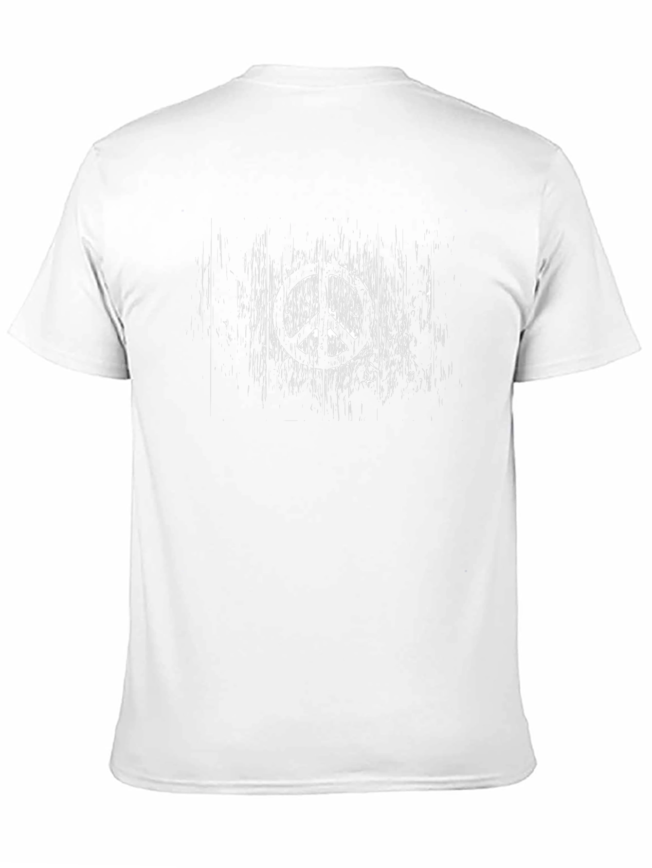 Peace Sign Distressed Graphic Tee - Black