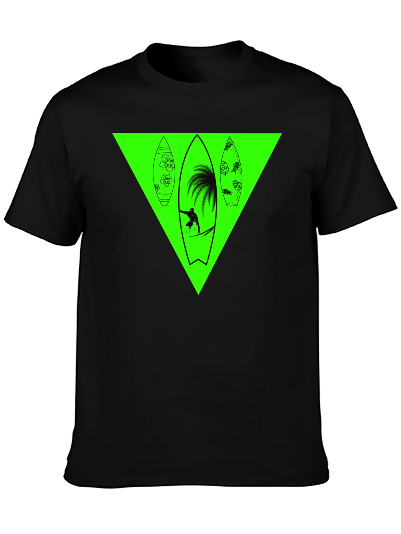 Surfboard Graphic Tee - Black
