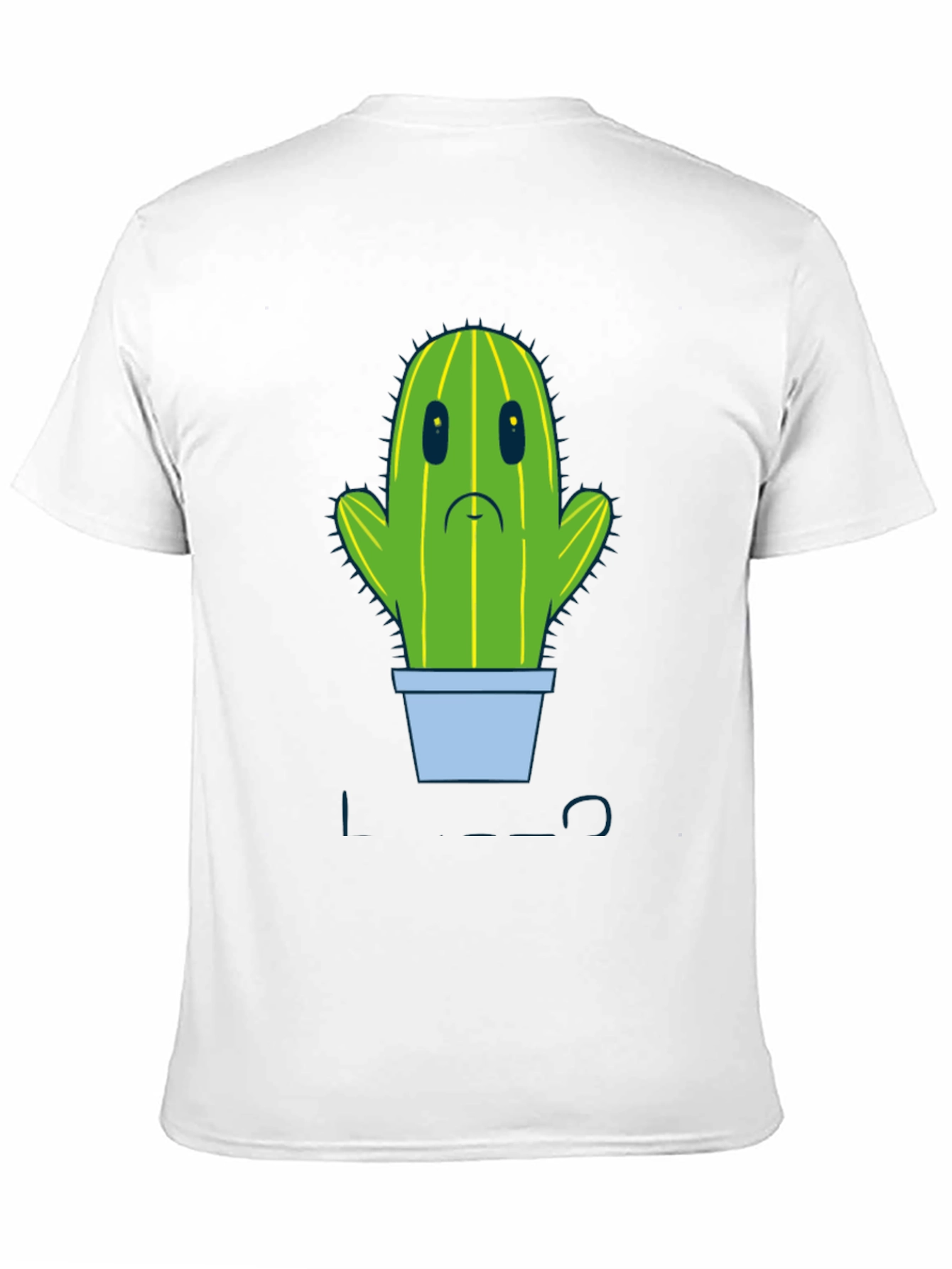 Sad Cactus Graphic Tee - Mens Black T-Shirt