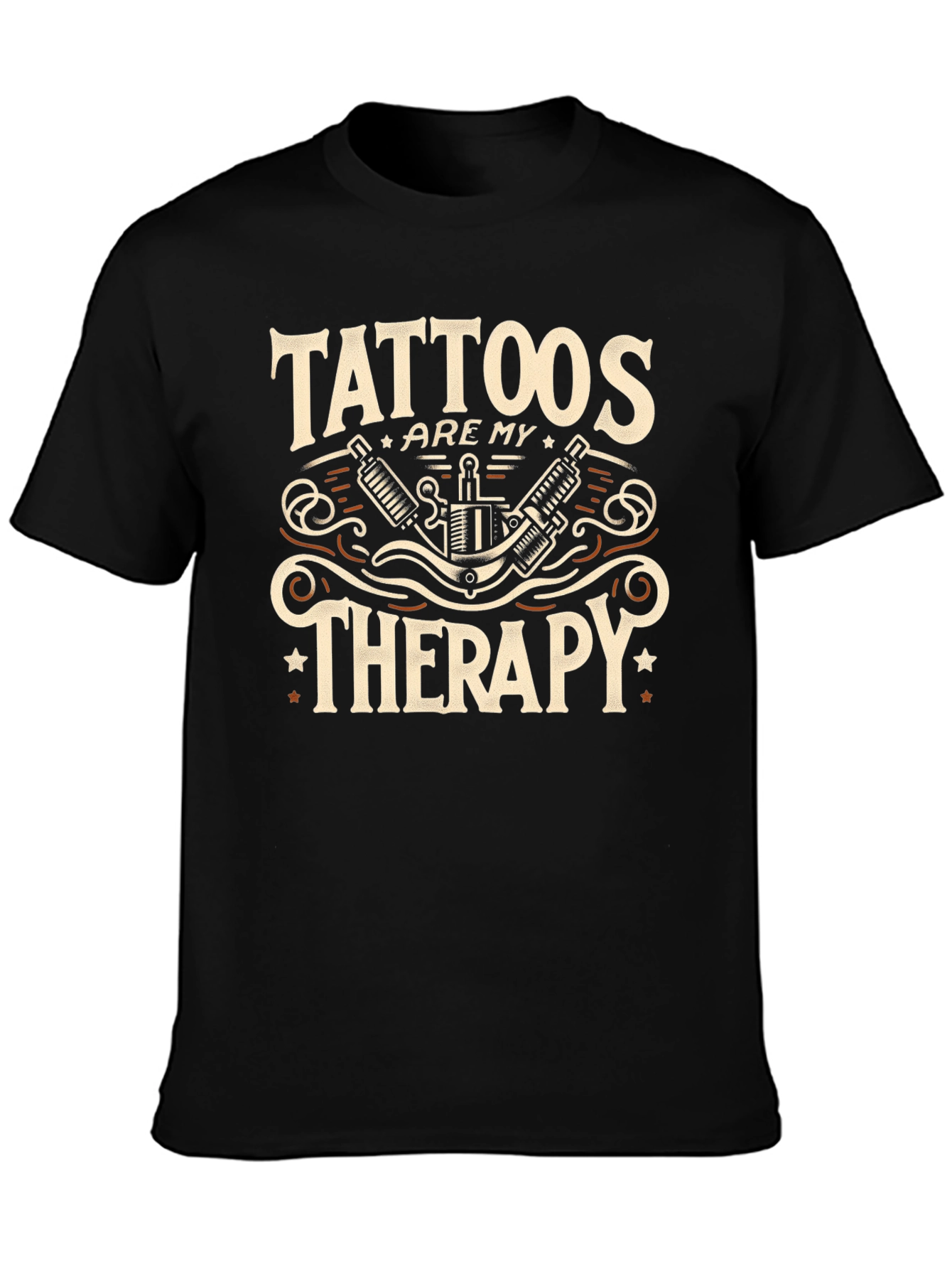 Tattoos Are My Therapy Graphic Tee - Black