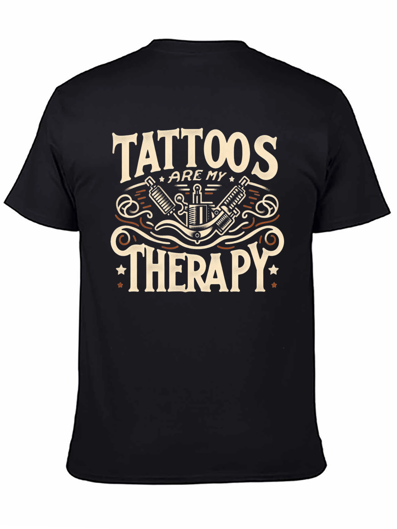 Tattoos Are My Therapy Graphic Tee - Black