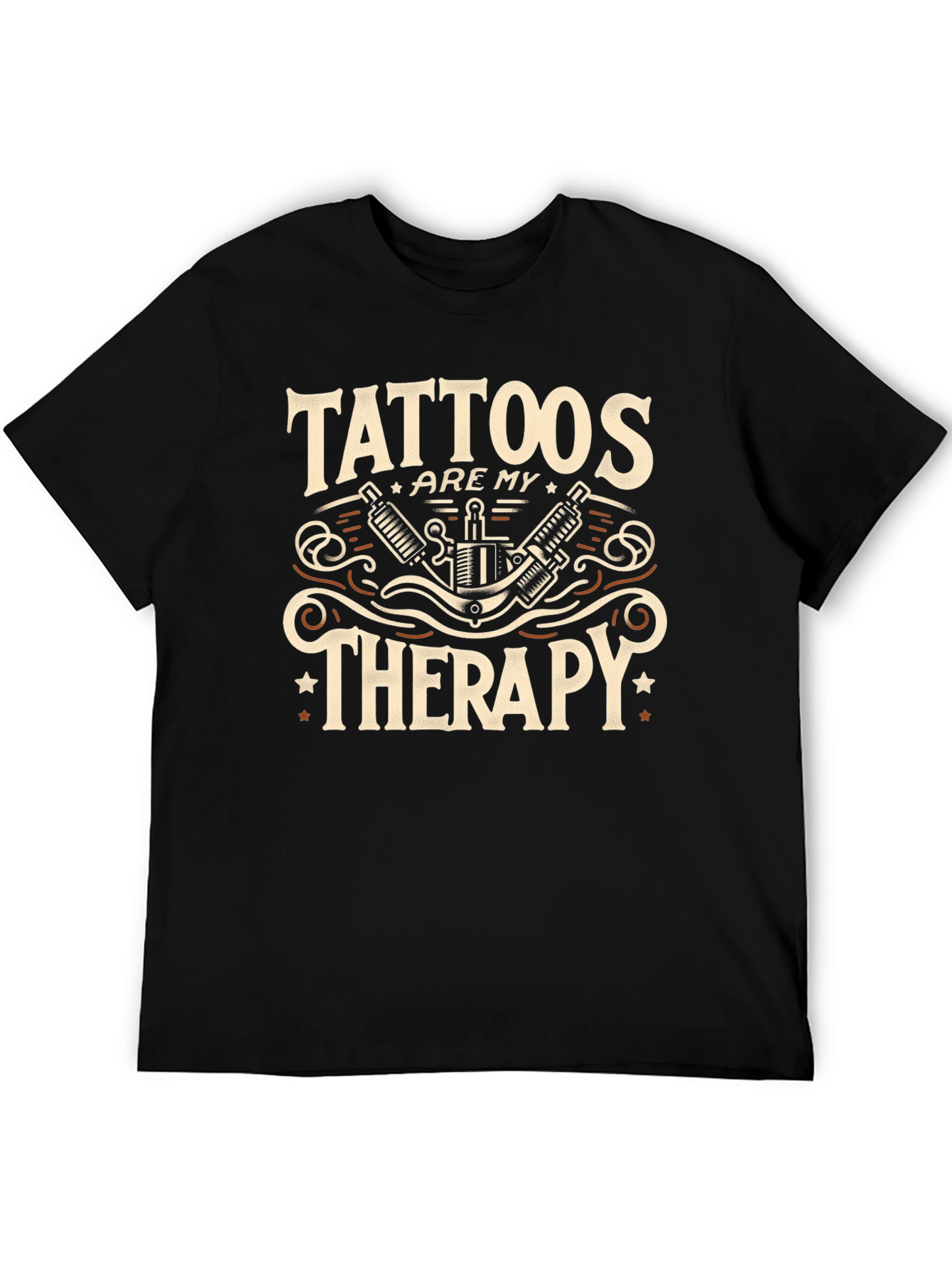 Tattoos Are My Therapy Graphic Tee - Black
