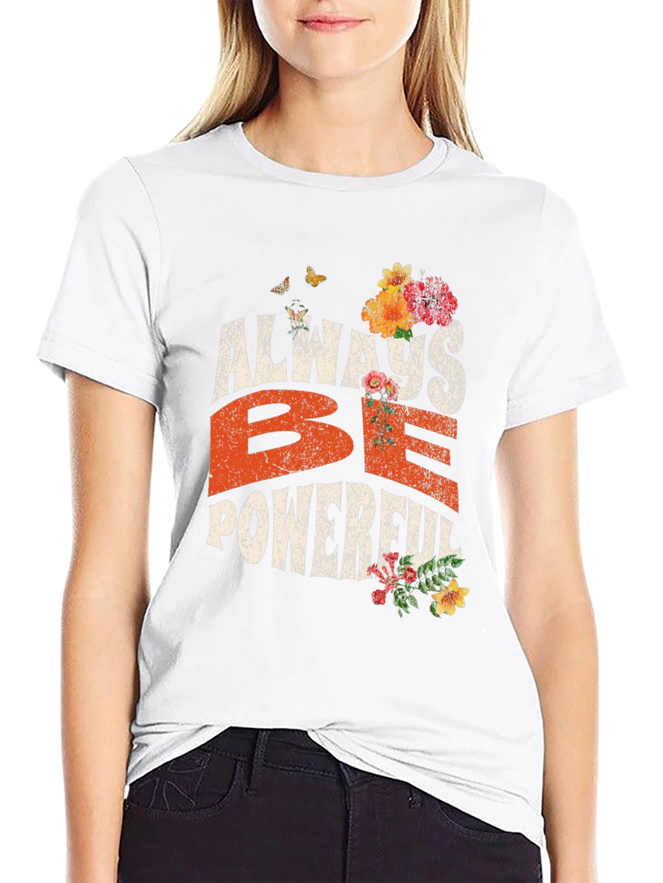 Always Be Powerful Graphic Tee - Unisex Black T-Shirt