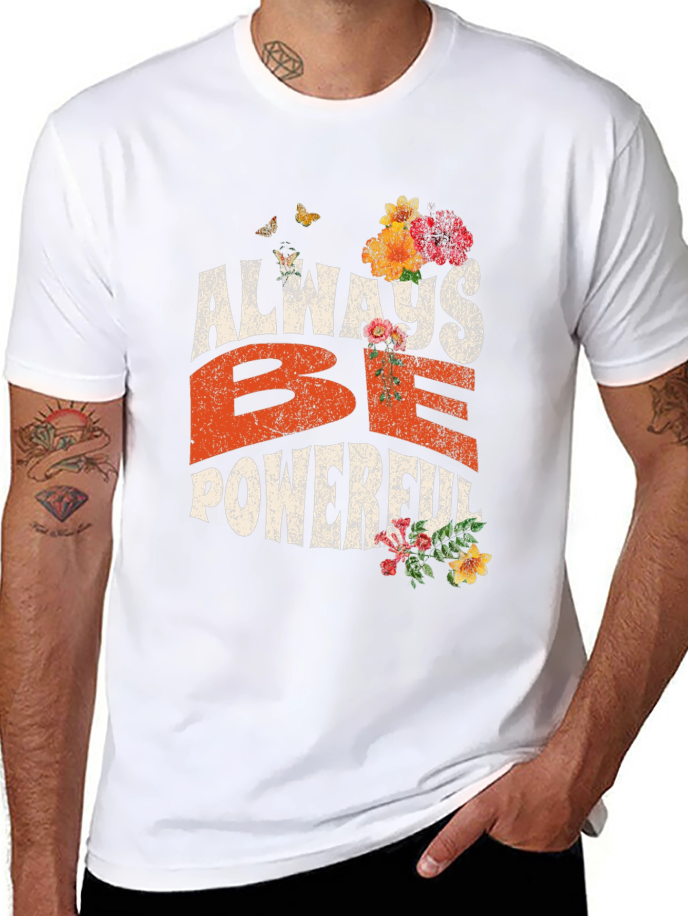 Always Be Powerful Graphic Tee - Unisex Black T-Shirt