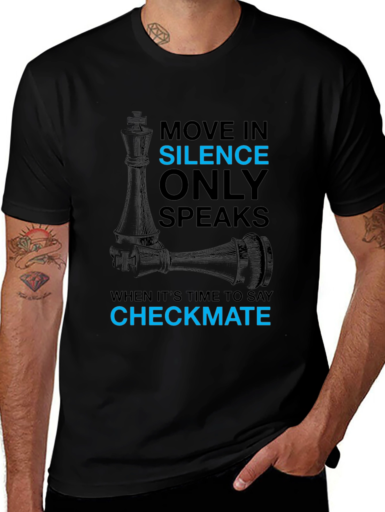Move In Silence Chess Graphic Tee
