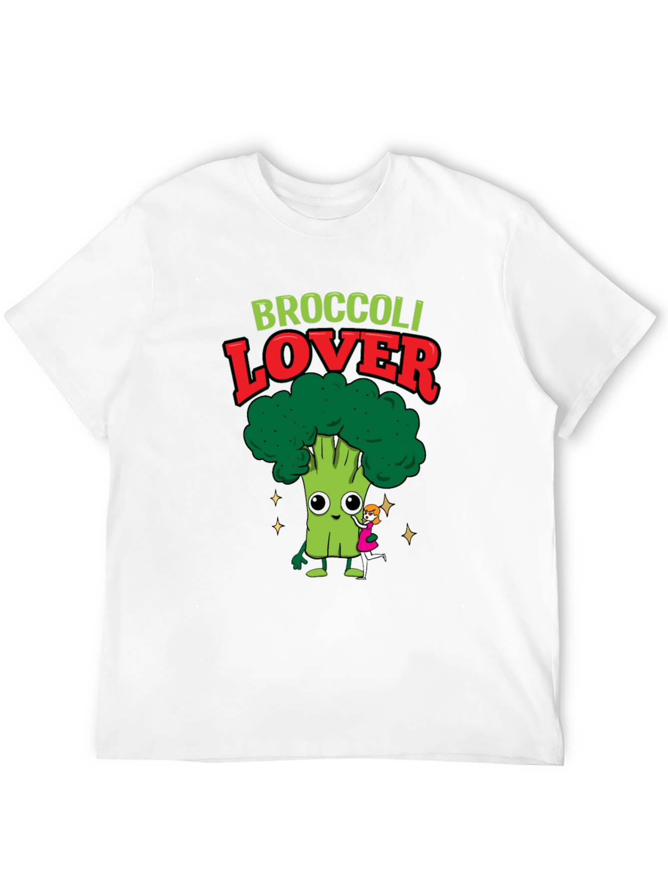 Broccoli Lover Graphic T-Shirt - Cute Cartoon Veggie Tee