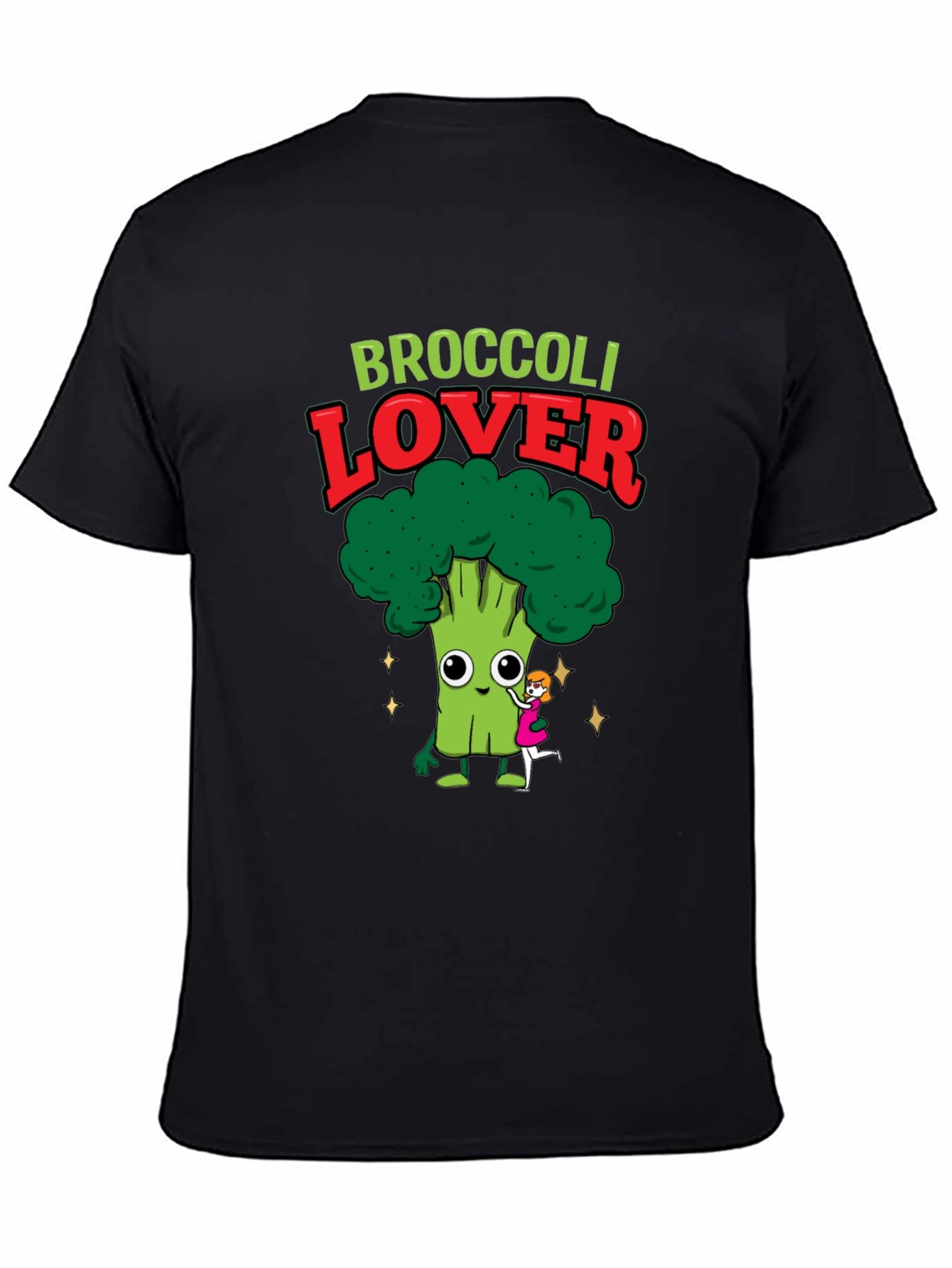 Broccoli Lover Graphic T-Shirt - Cute Cartoon Veggie Tee