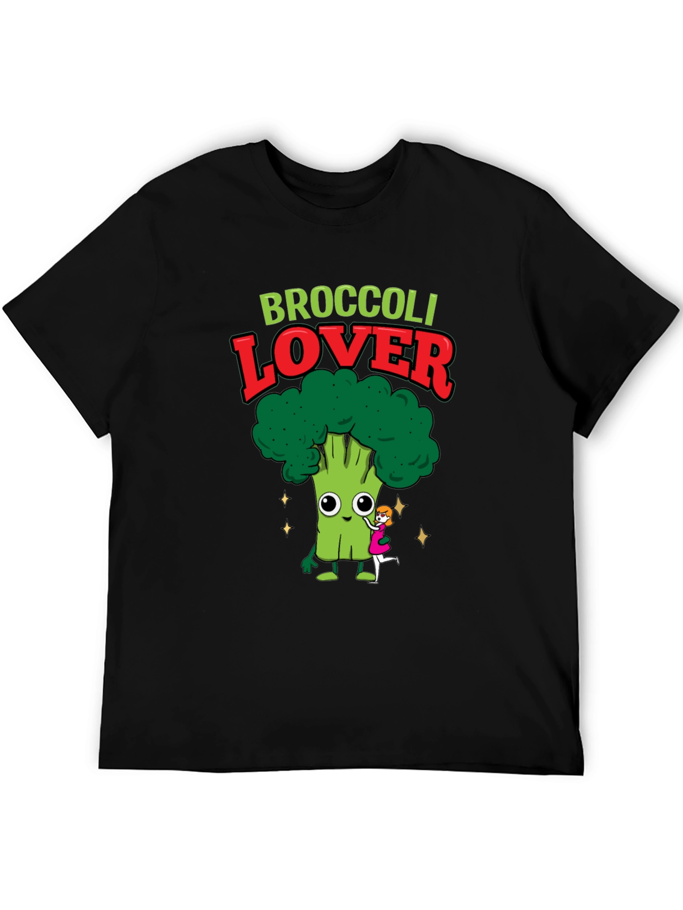 Broccoli Lover Graphic T-Shirt - Cute Cartoon Veggie Tee