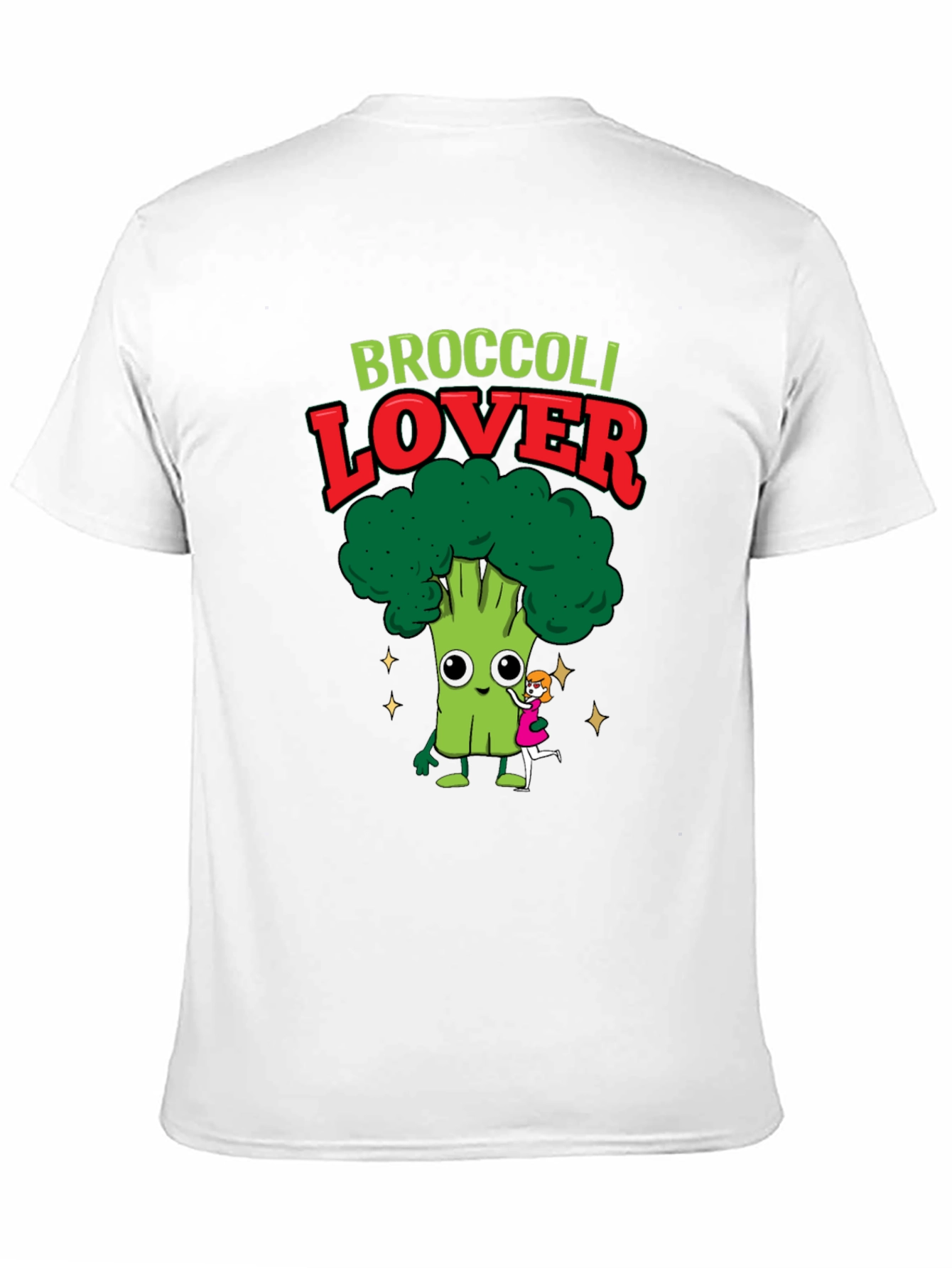 Broccoli Lover Graphic T-Shirt - Cute Cartoon Veggie Tee