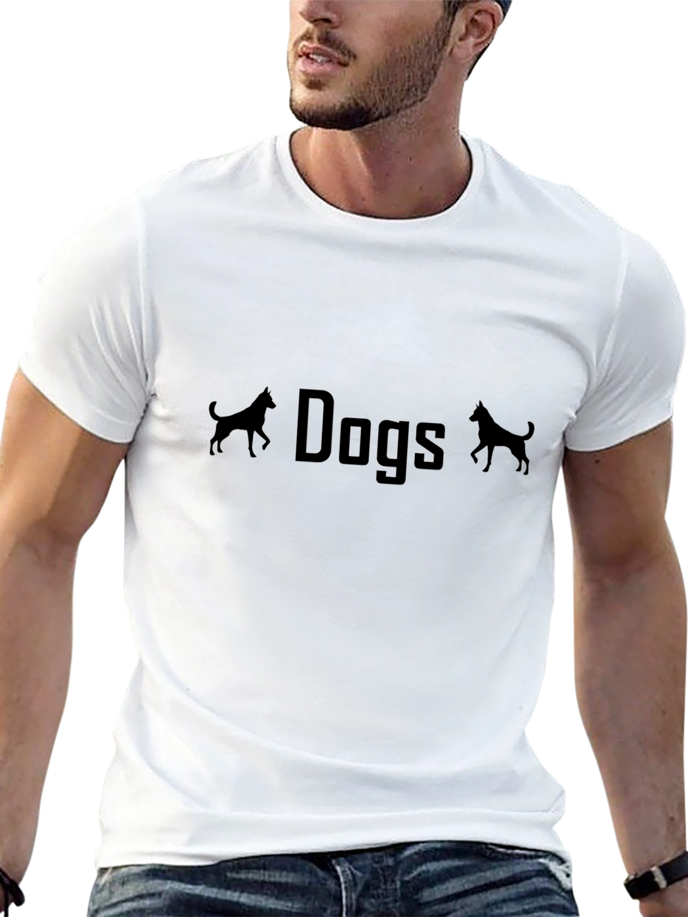 Dogs Graphic T-Shirt - Casual Black Tee