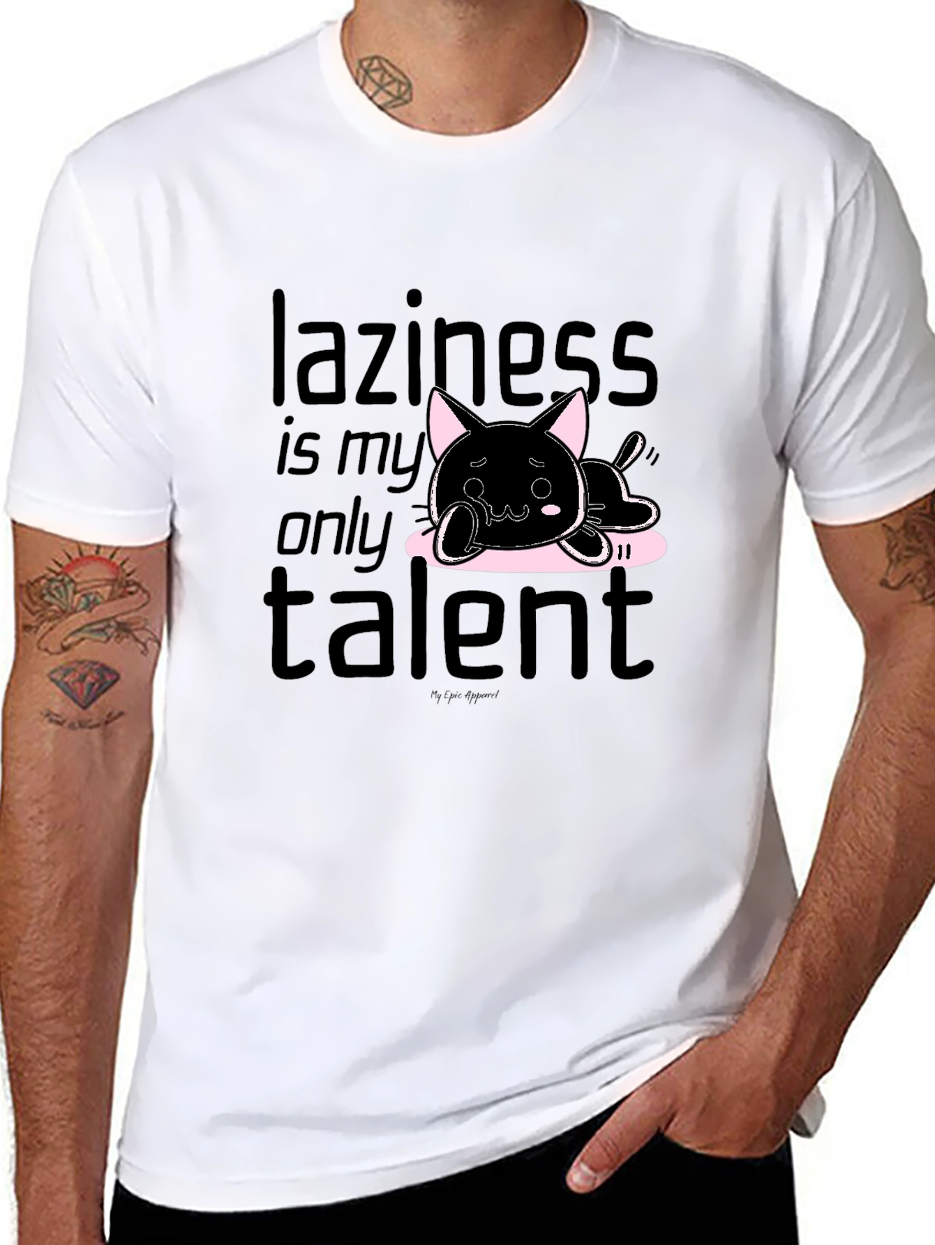 Laziness is My Only Talent Black T-Shirt