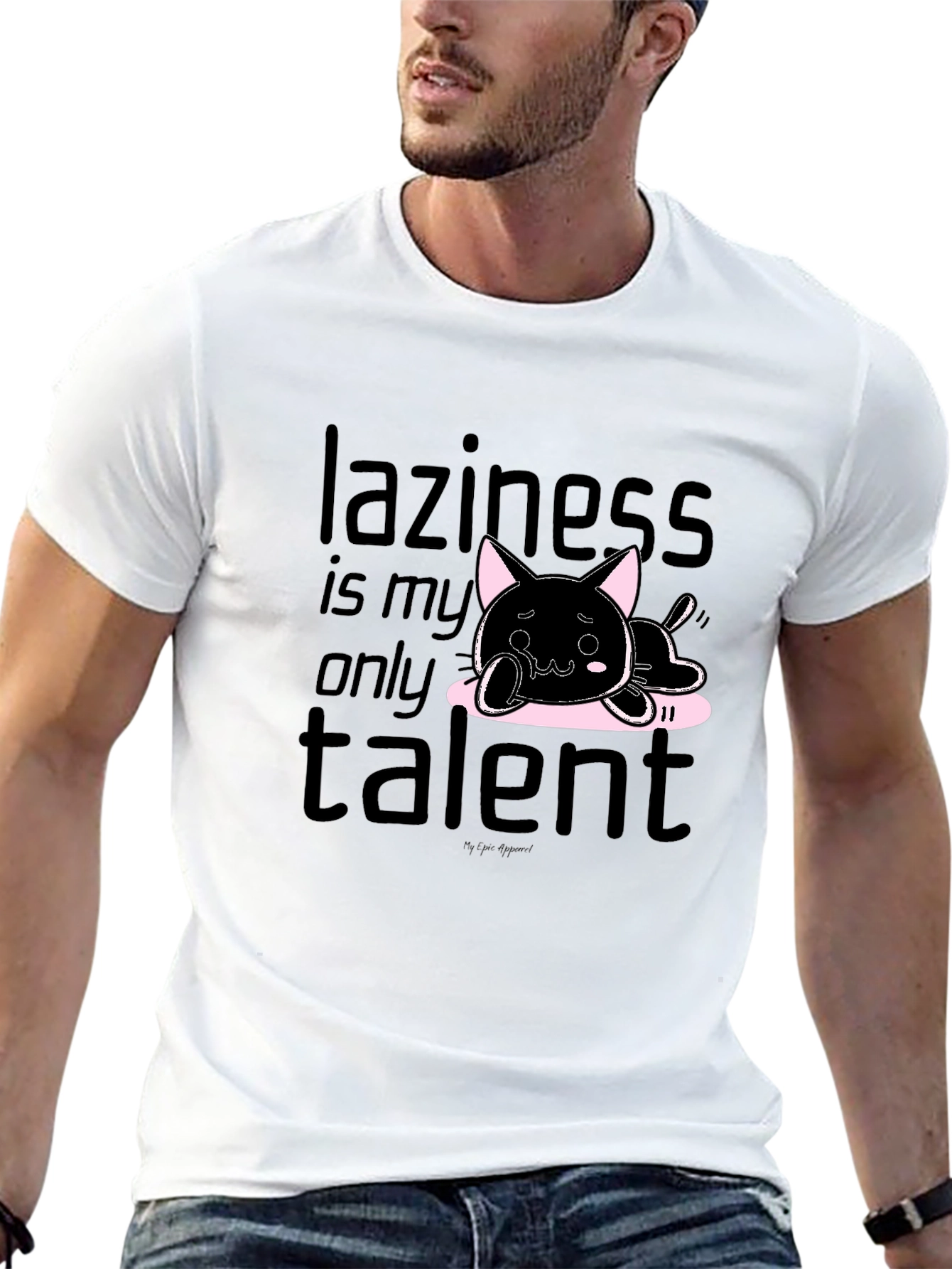 Laziness is My Only Talent Black T-Shirt