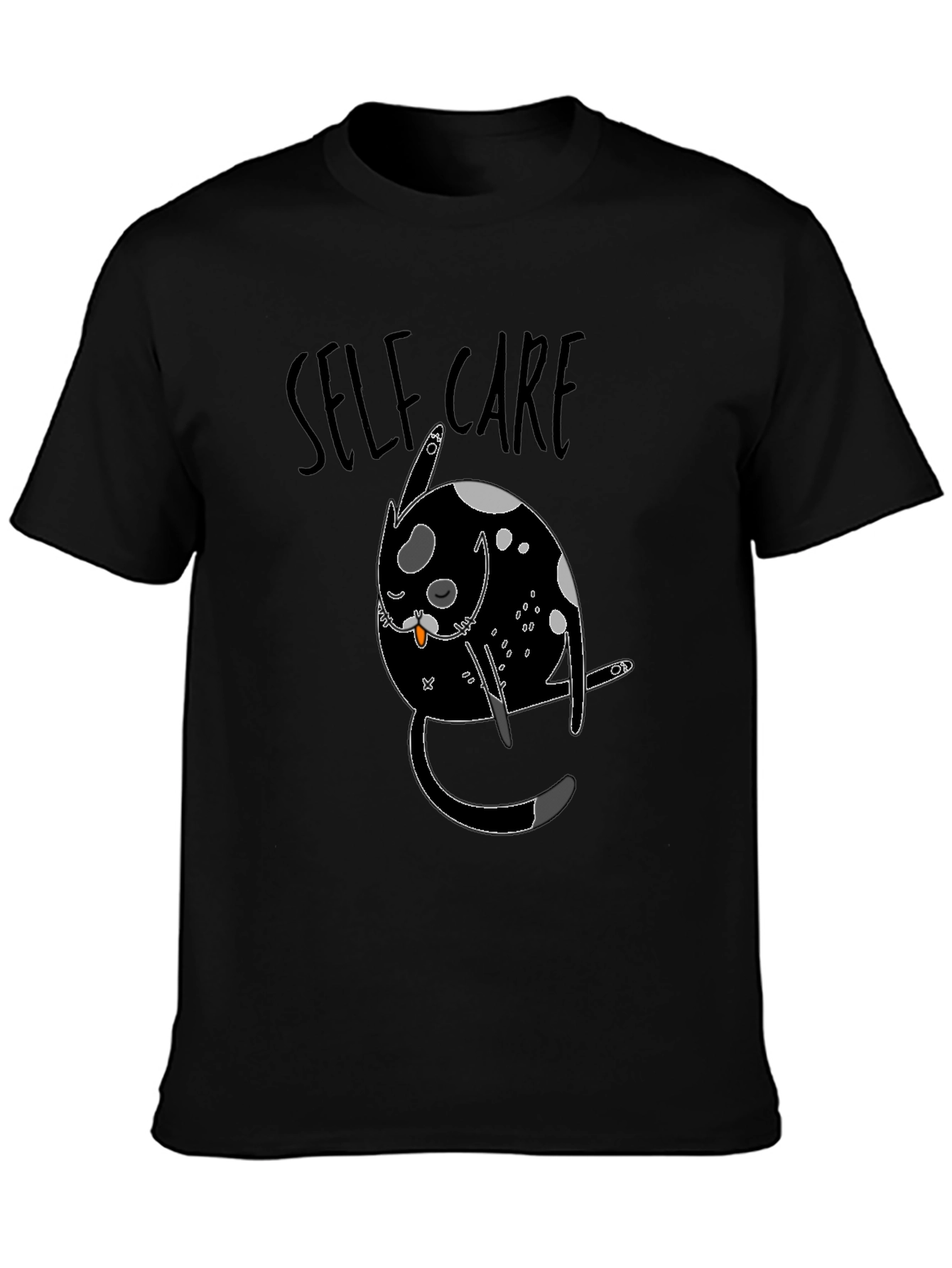 Self-Care Cat Graphic T-Shirt