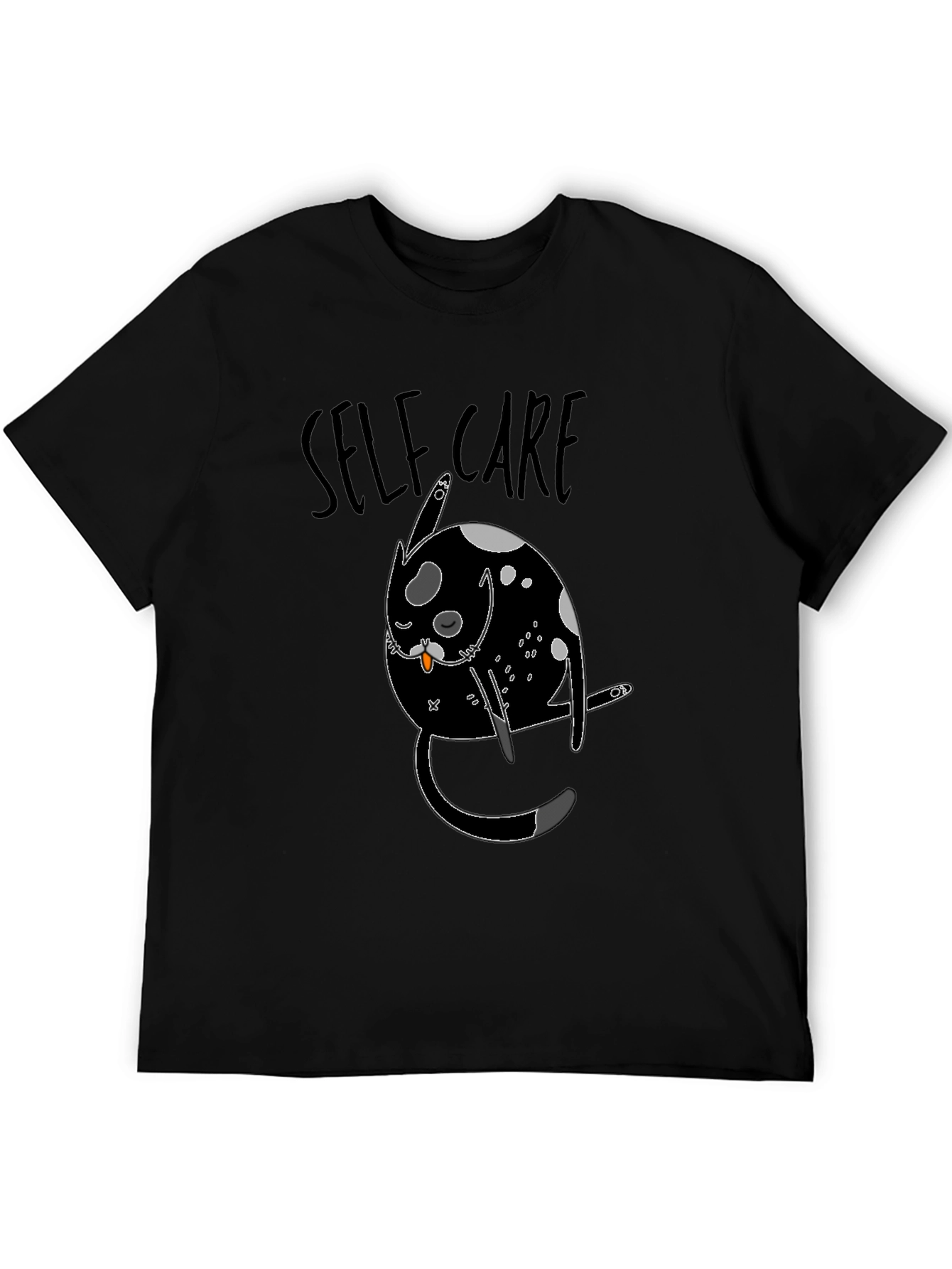 Self-Care Cat Graphic T-Shirt