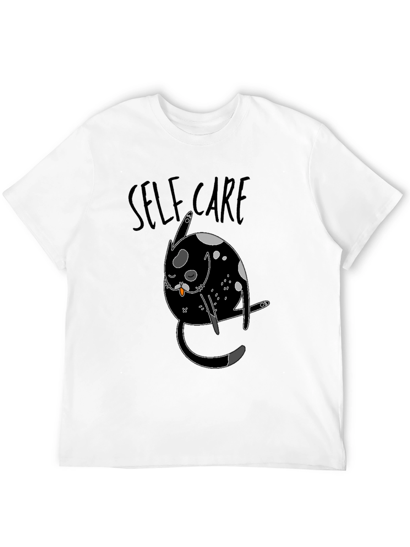 Self-Care Cat Graphic T-Shirt