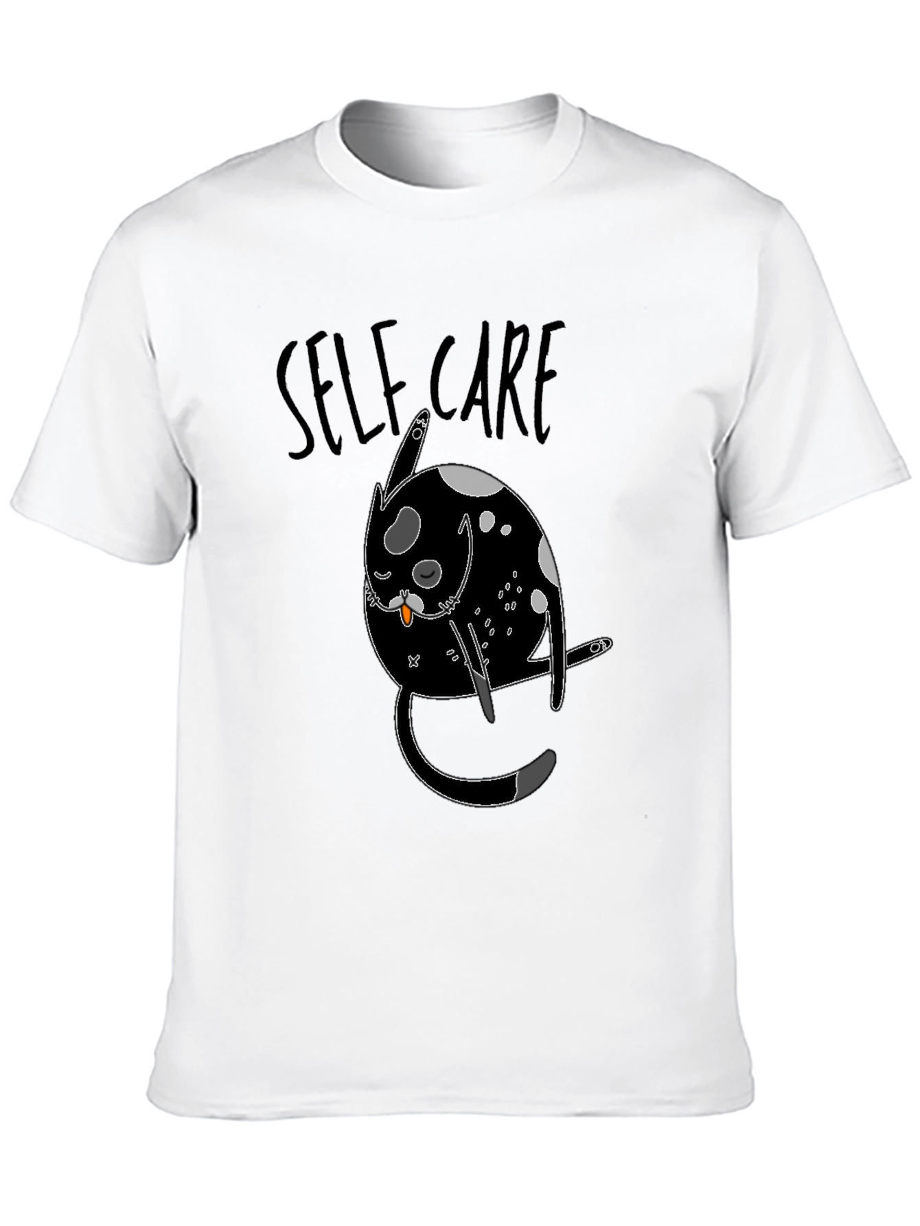 Self-Care Cat Graphic T-Shirt