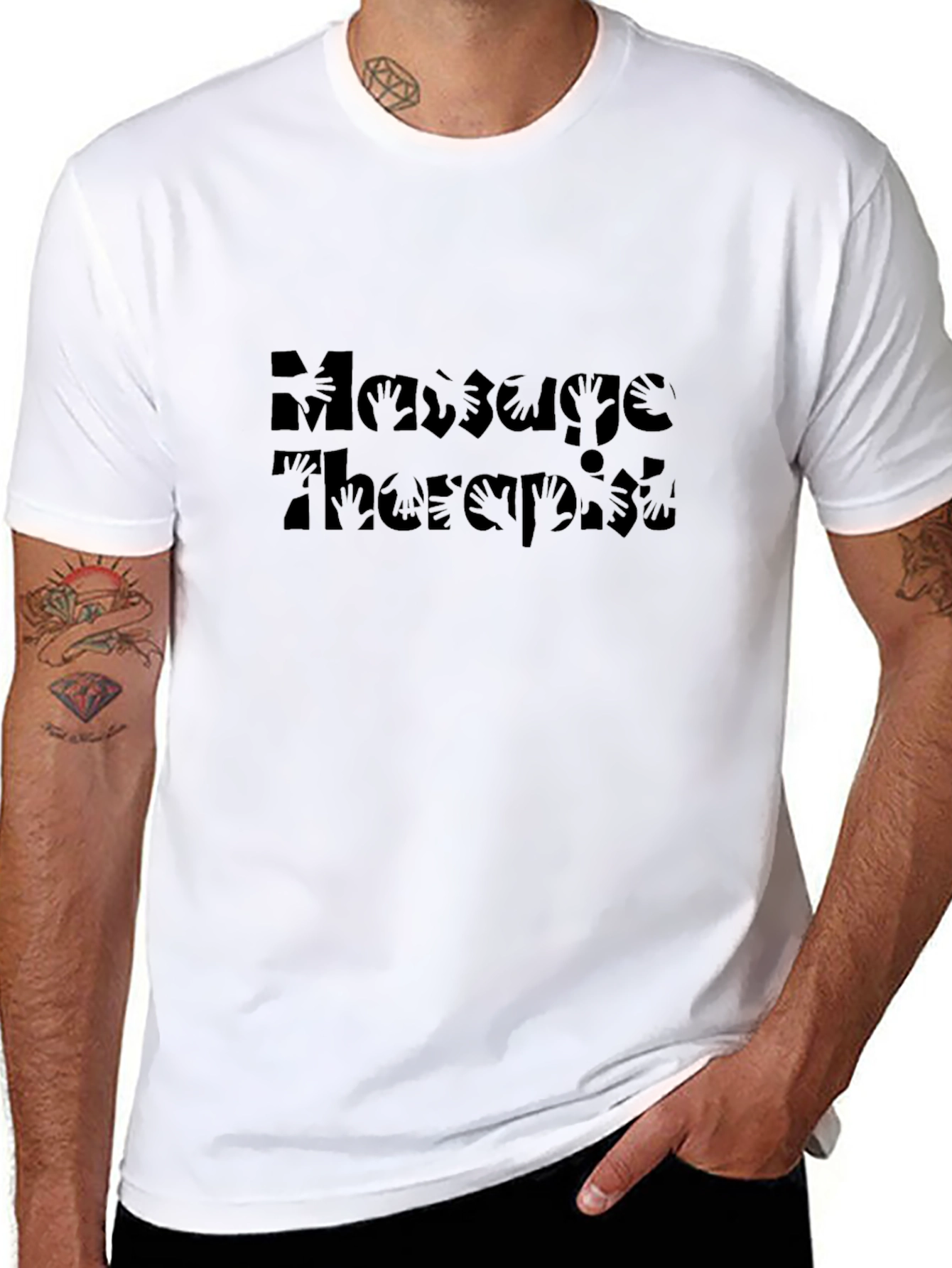 Massage Therapist T-Shirt - Unique Hand Design