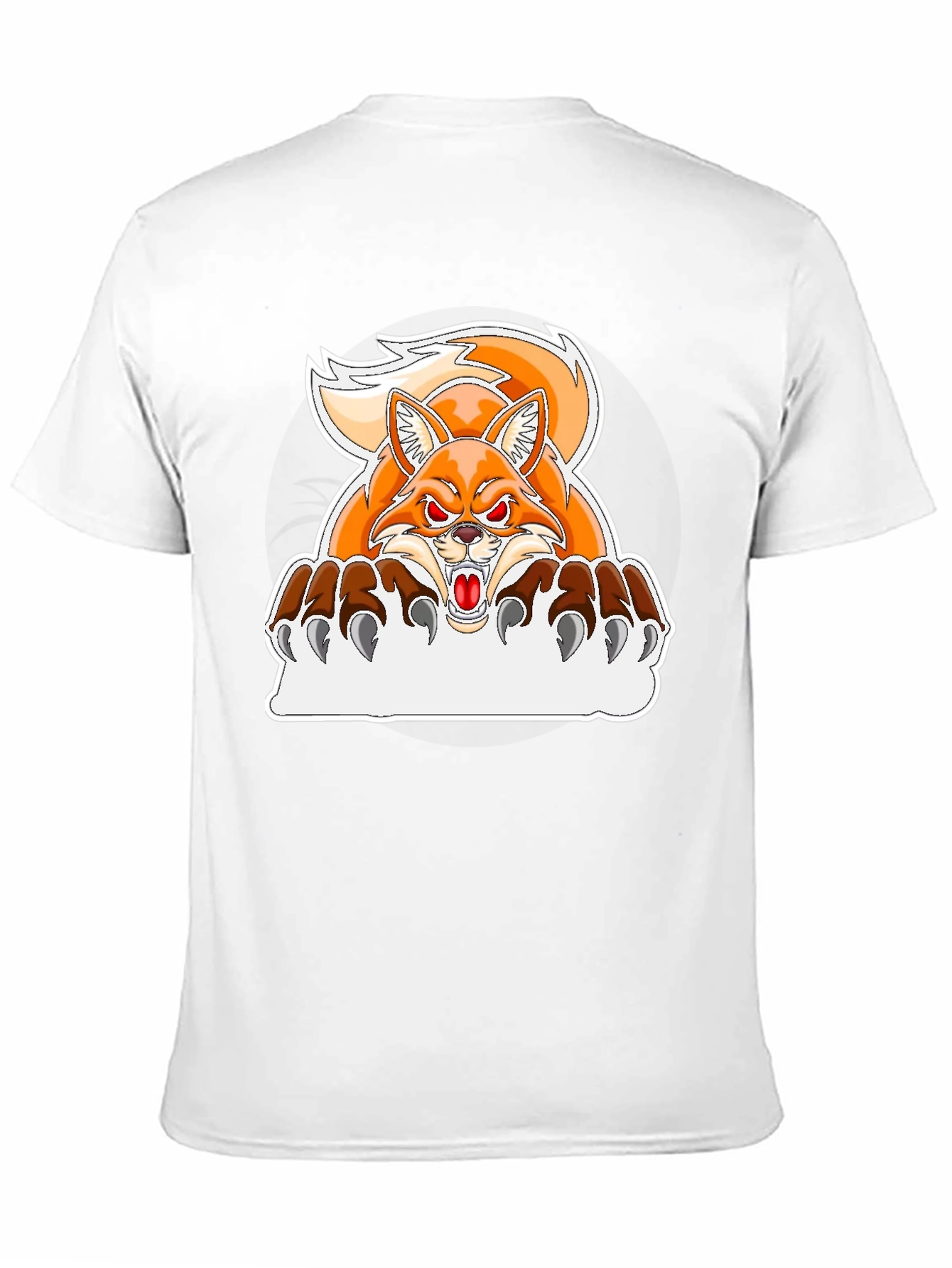 Angry Fox Graphic T-Shirt - Black