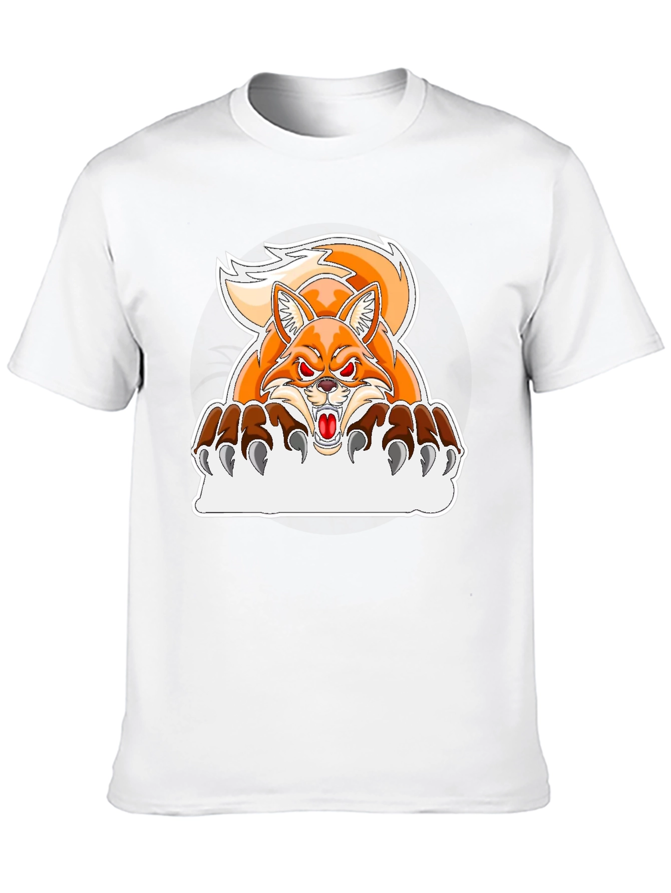 Angry Fox Graphic T-Shirt - Black