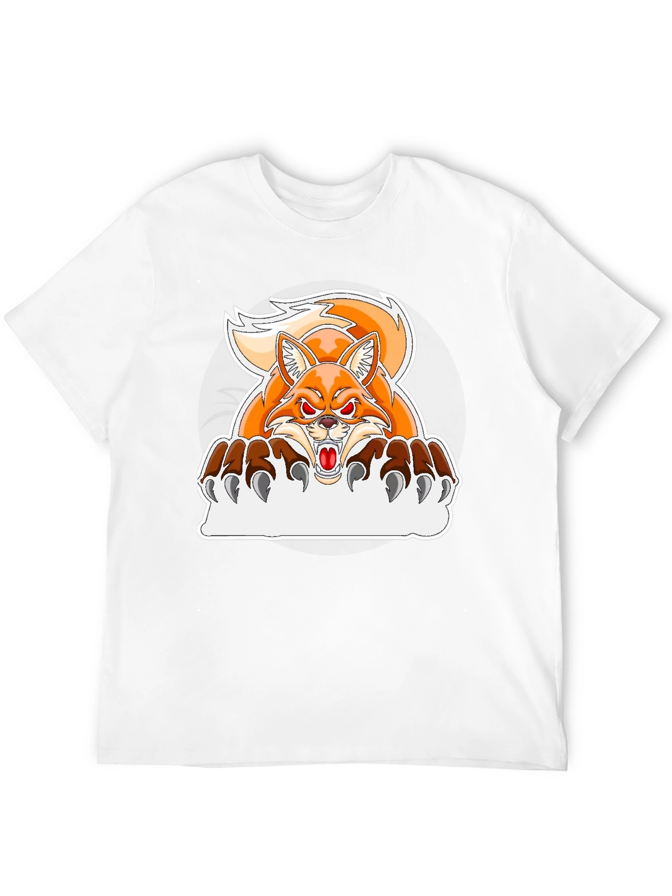 Angry Fox Graphic T-Shirt - Black