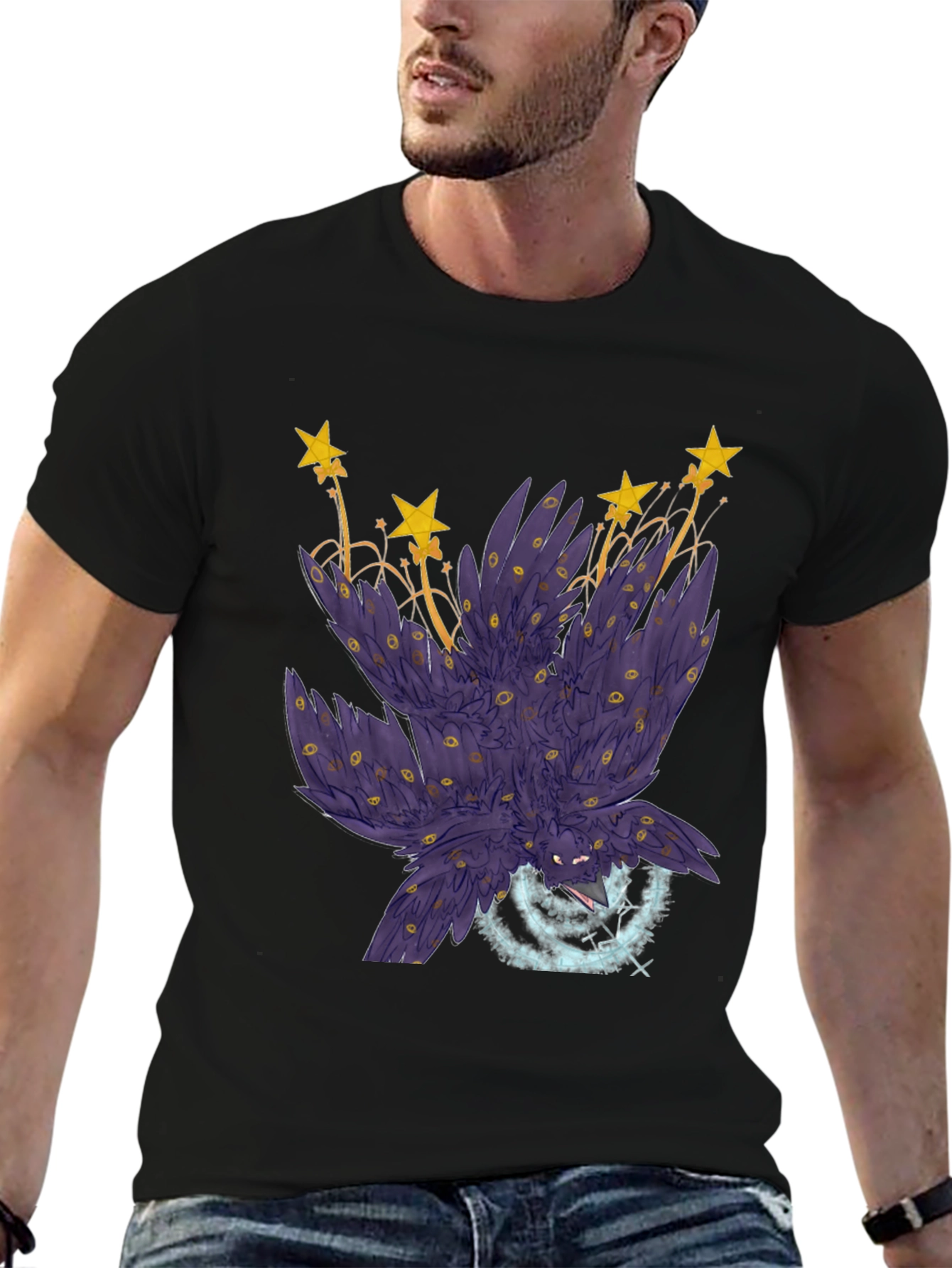 Eye-Catching Raven Star T-Shirt