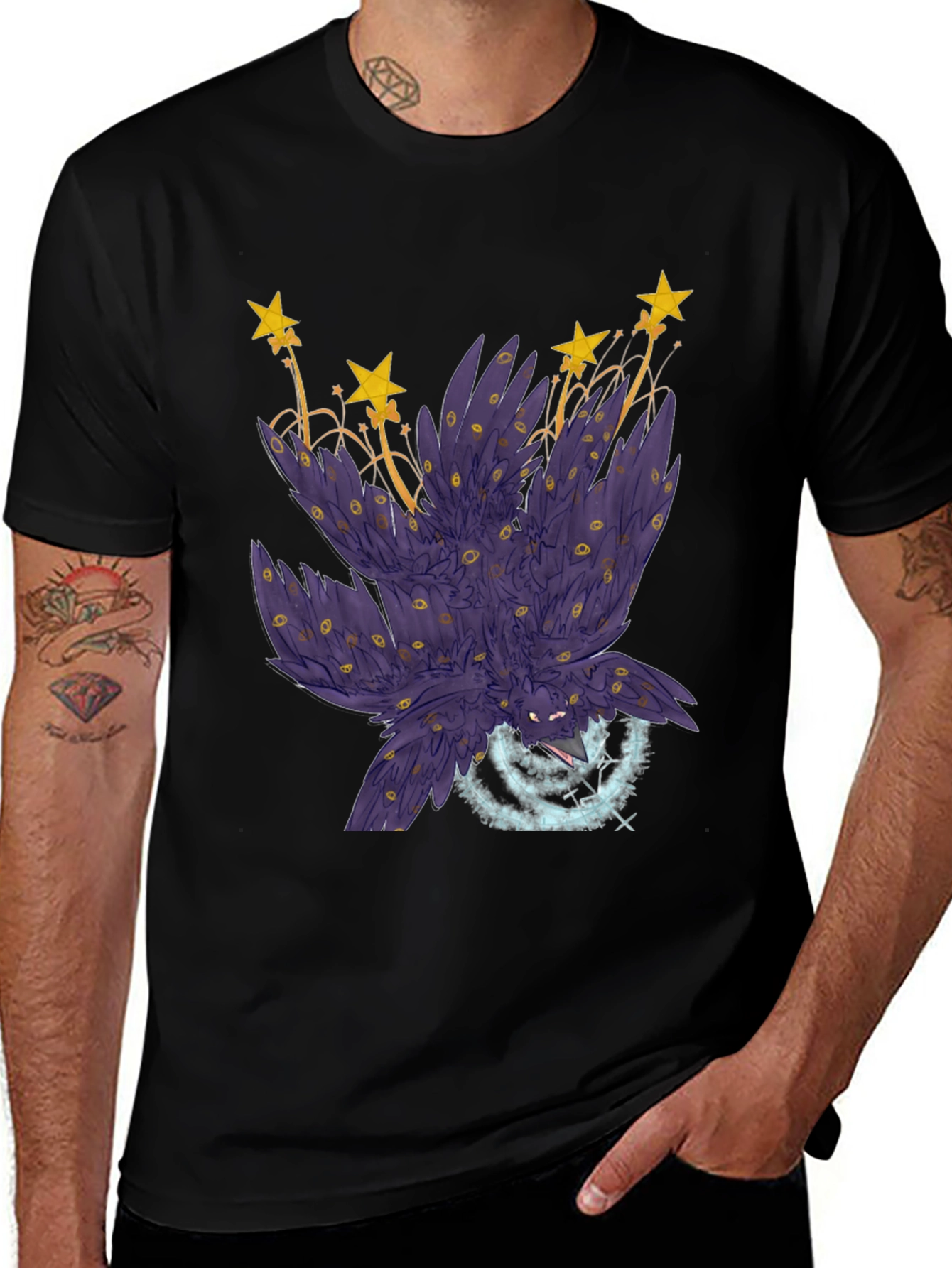 Eye-Catching Raven Star T-Shirt