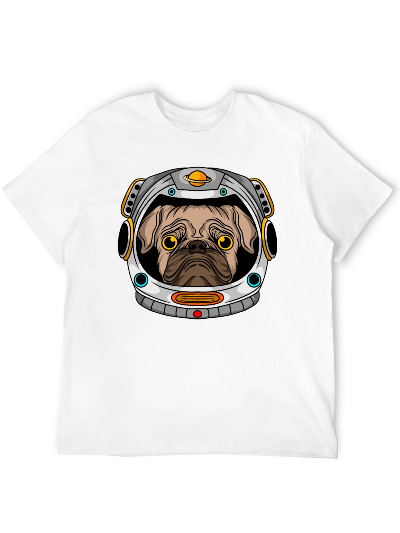 Pug Astronaut Graphic T-Shirt - Space Dog Tee