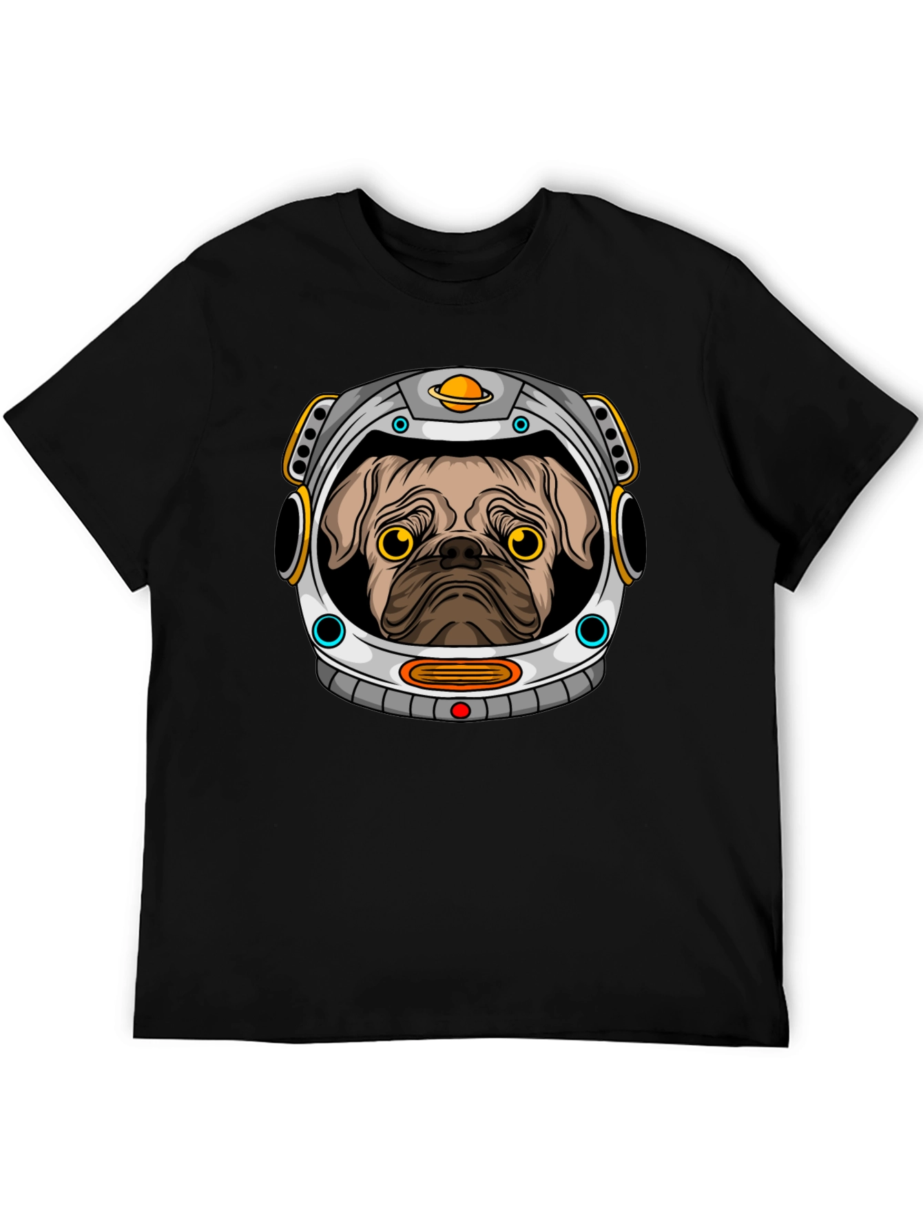 Pug Astronaut Graphic T-Shirt - Space Dog Tee