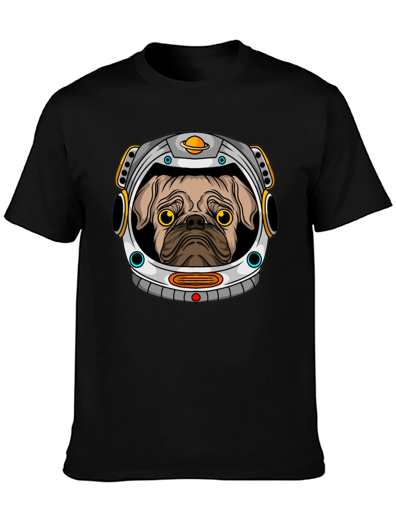 Pug Astronaut Graphic T-Shirt - Space Dog Tee