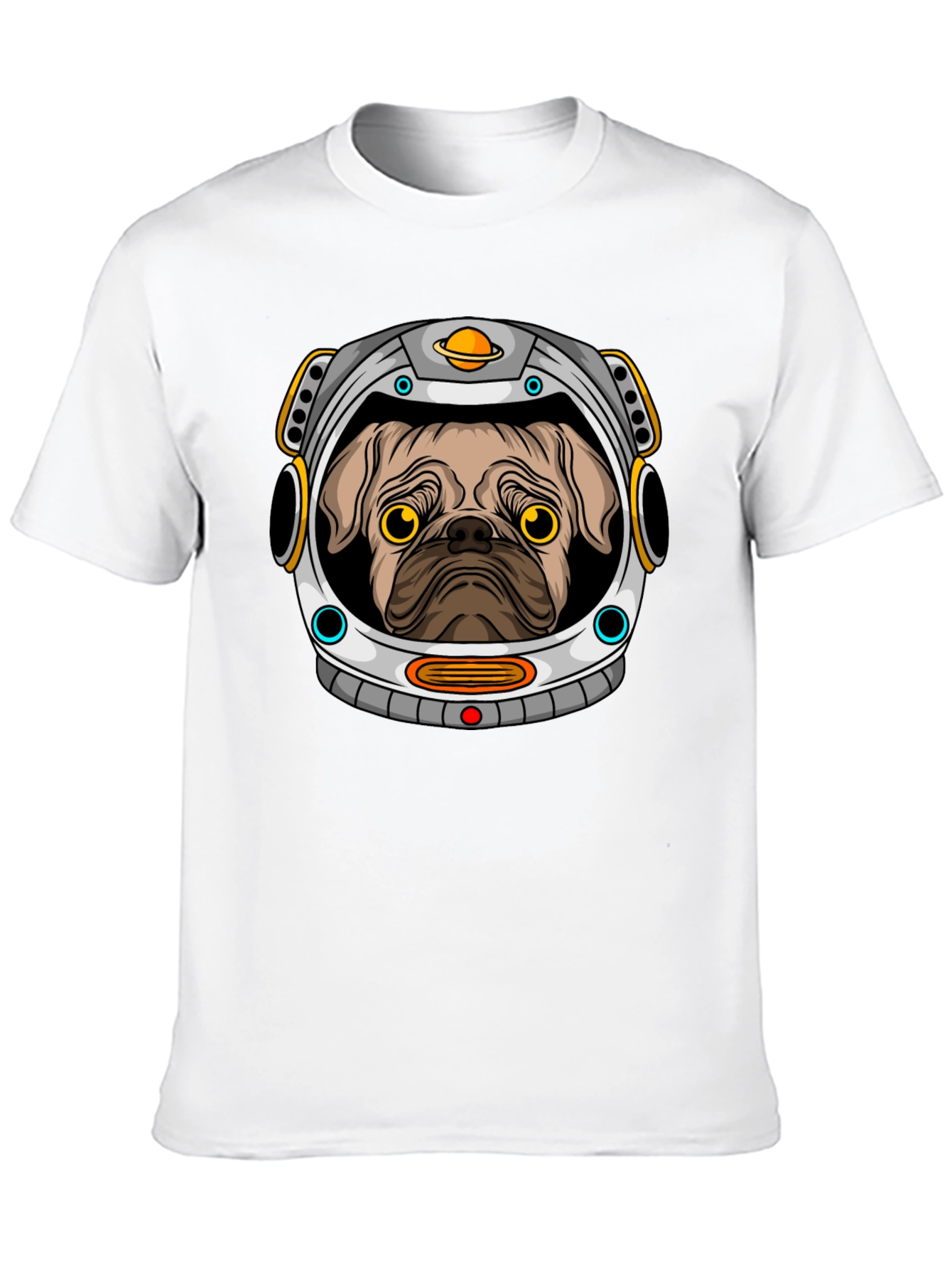 Pug Astronaut Graphic T-Shirt - Space Dog Tee