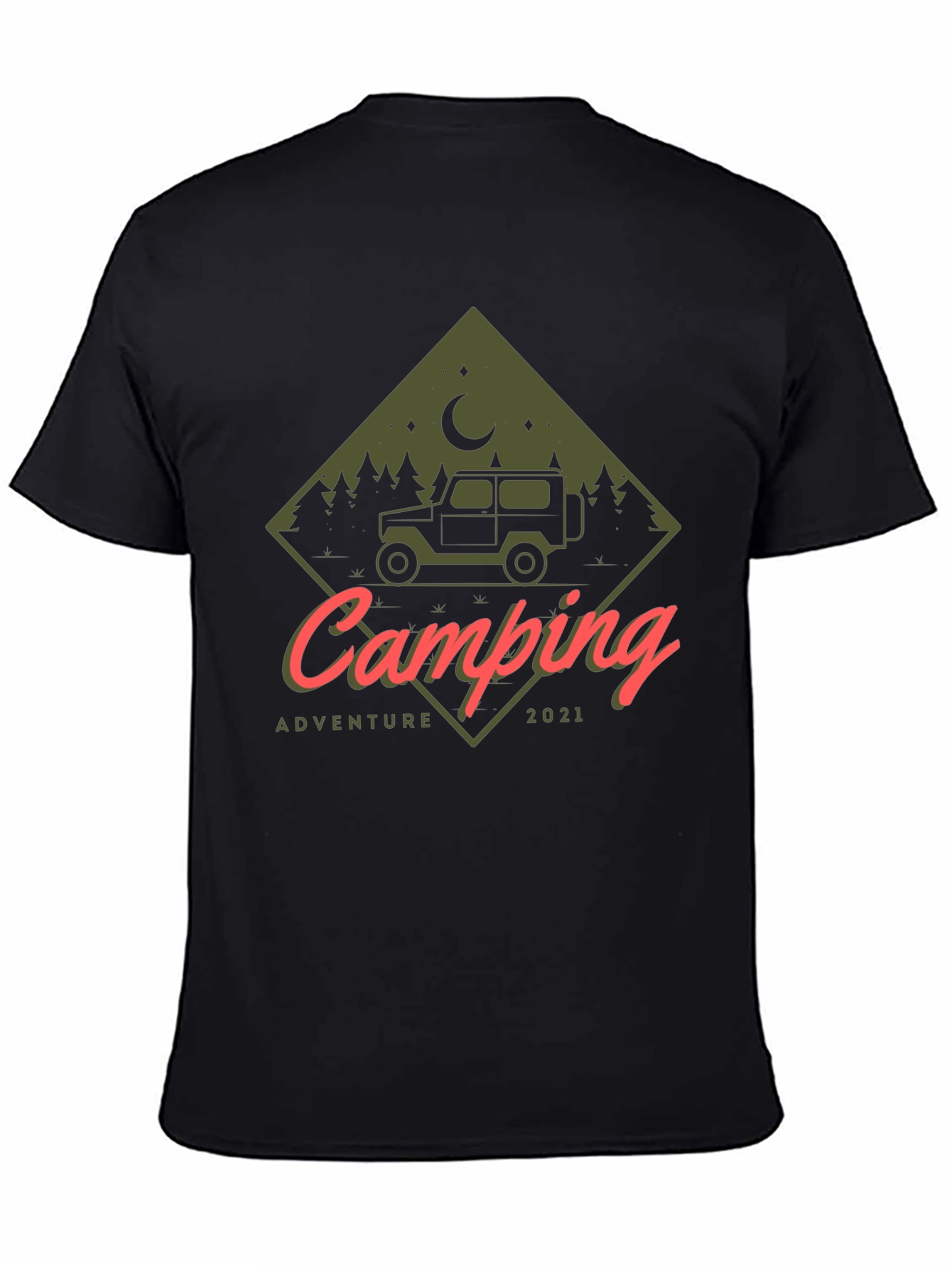 Camping Adventure T-Shirt - Black