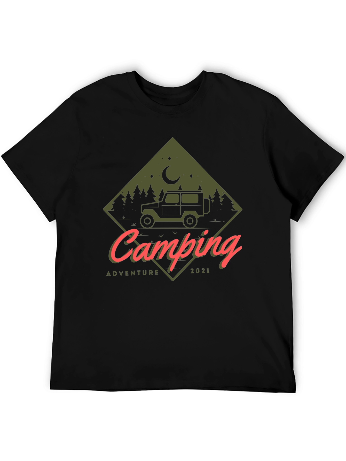 Camping Adventure T-Shirt - Black