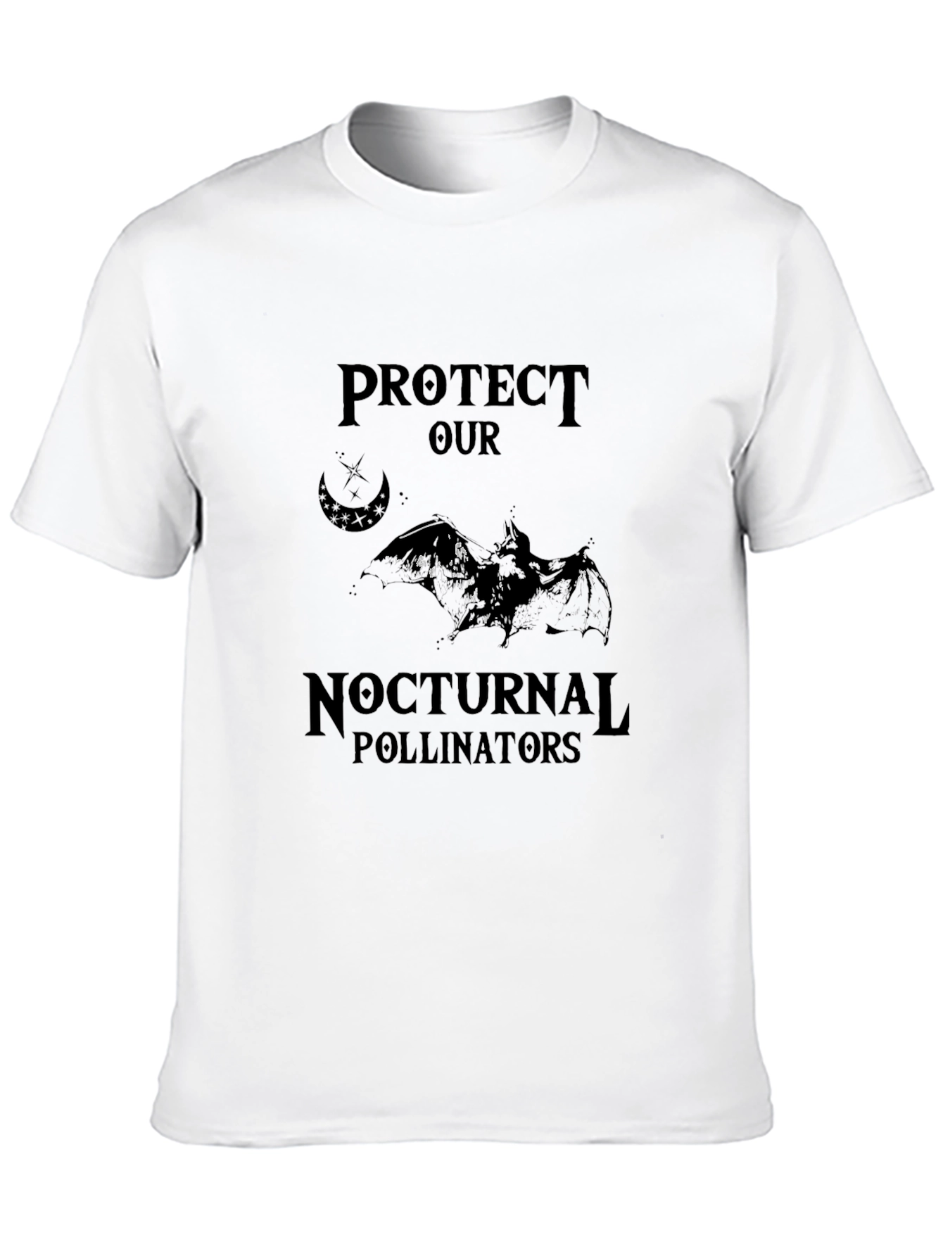 Protect Nocturnal Pollinators Black T-Shirt