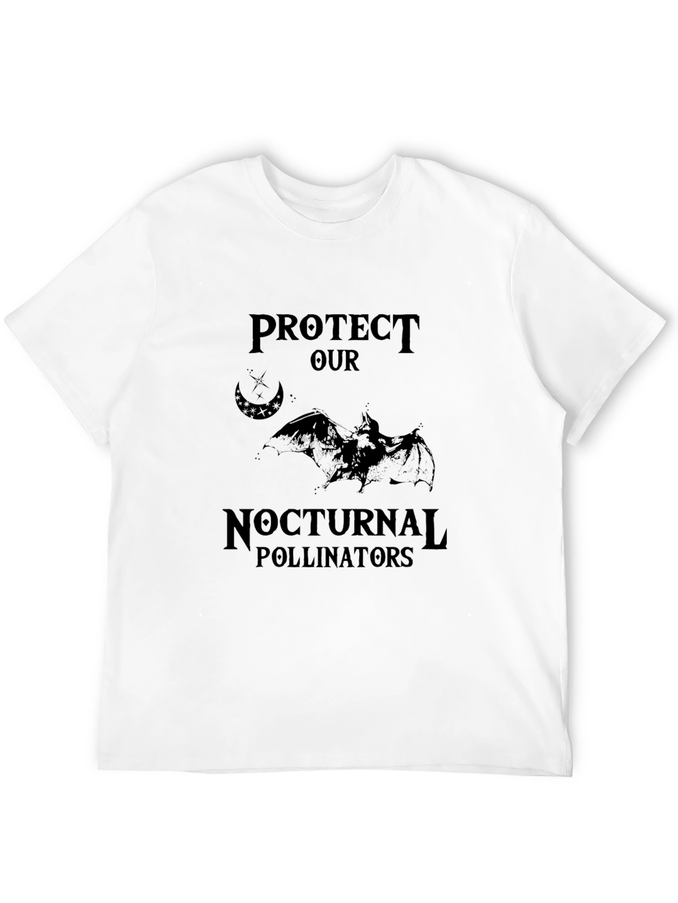 Protect Nocturnal Pollinators Black T-Shirt