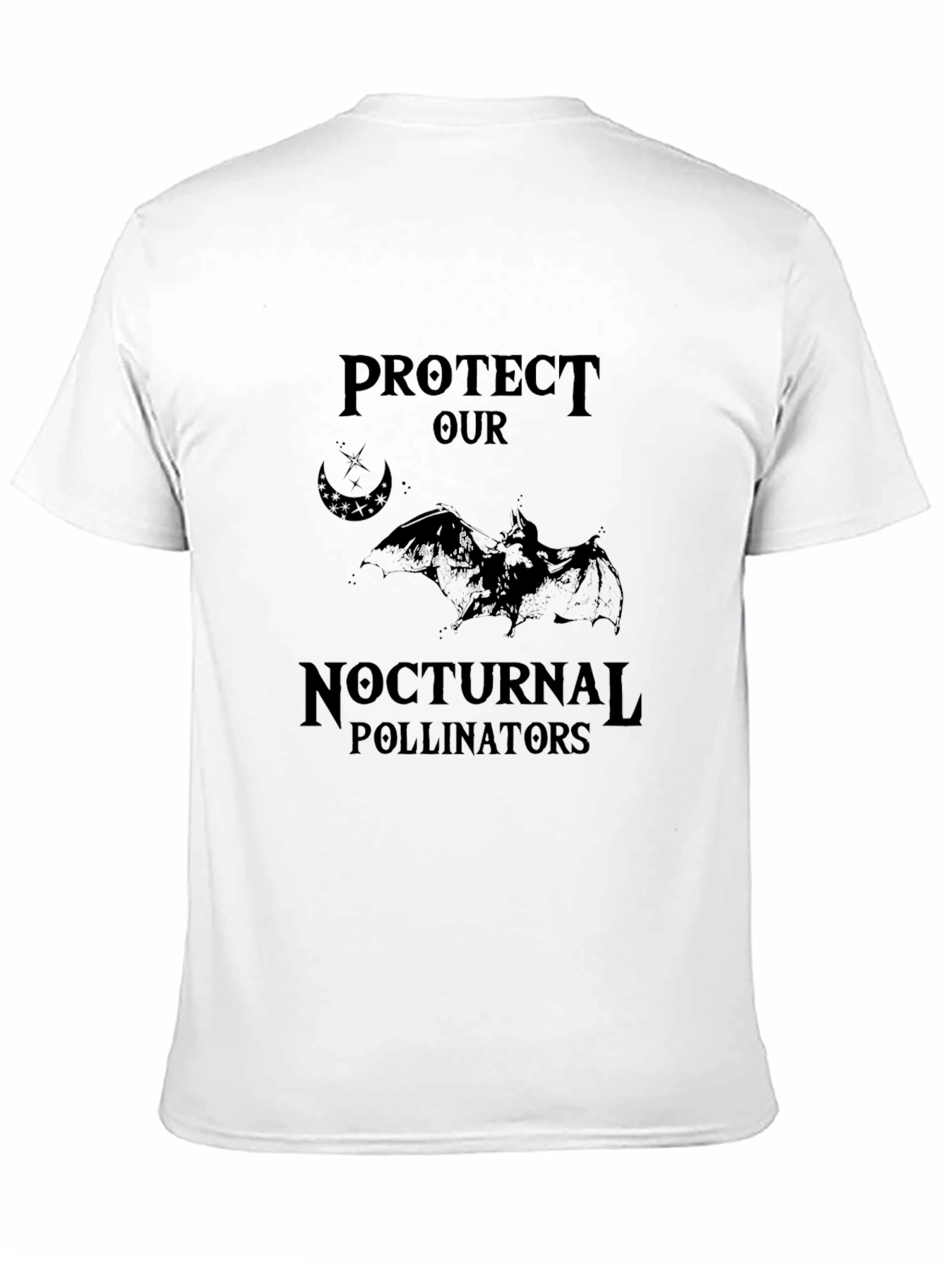 Protect Nocturnal Pollinators Black T-Shirt