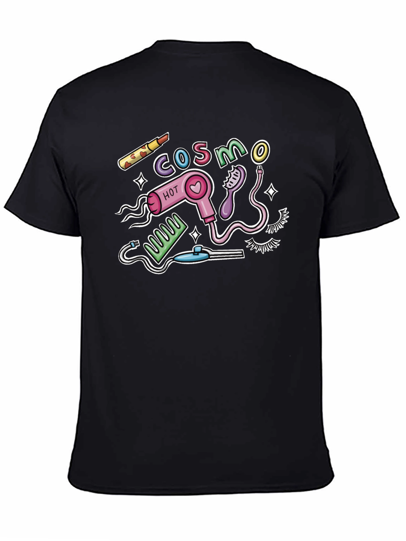 Cosmo Hair & Beauty Black Graphic Tee