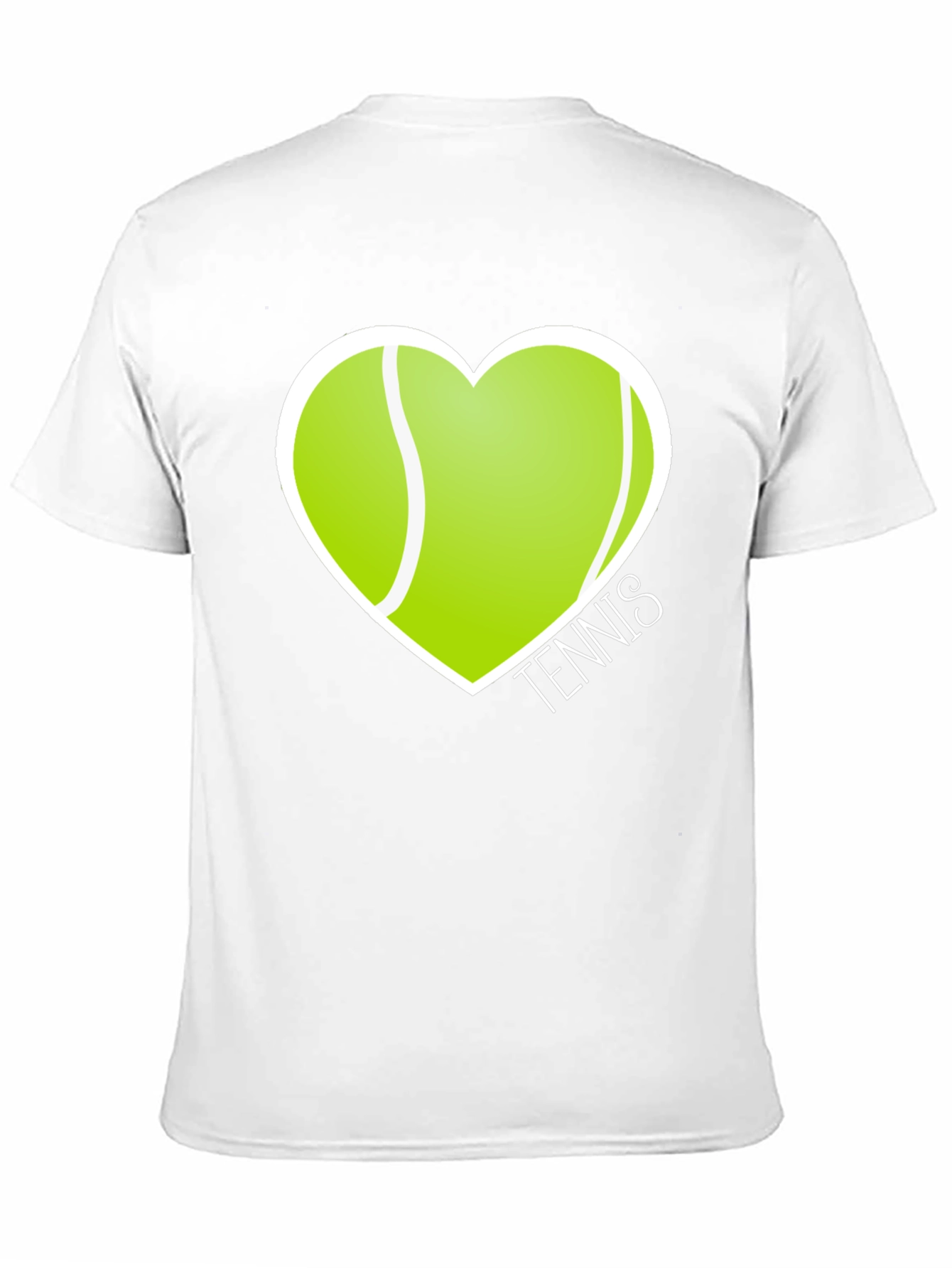 Tennis Love Heart T-Shirt Sporty Graphic Tee